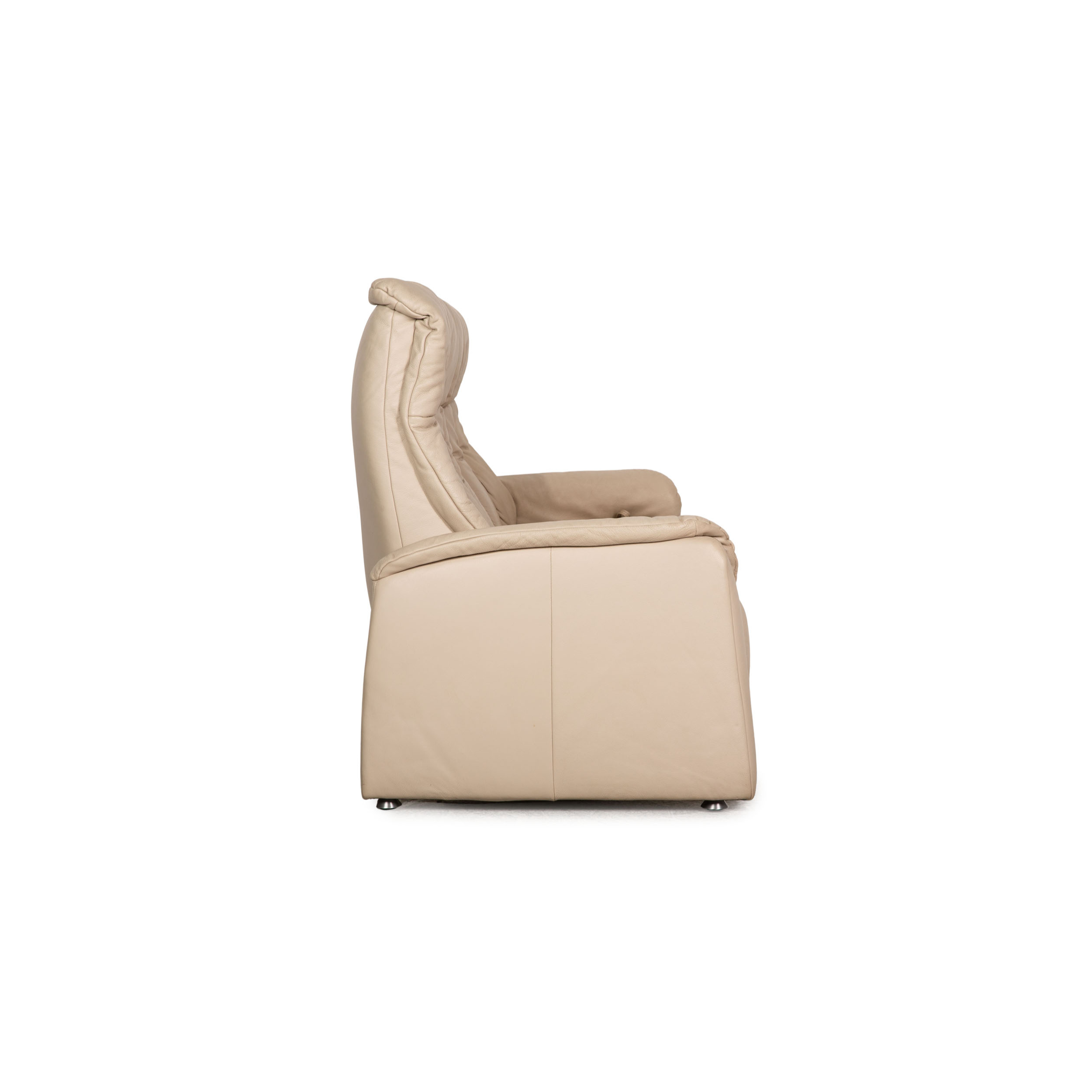 Cumuly Sofa 3-Sitzer mit Relaxfunktion Leder Creme