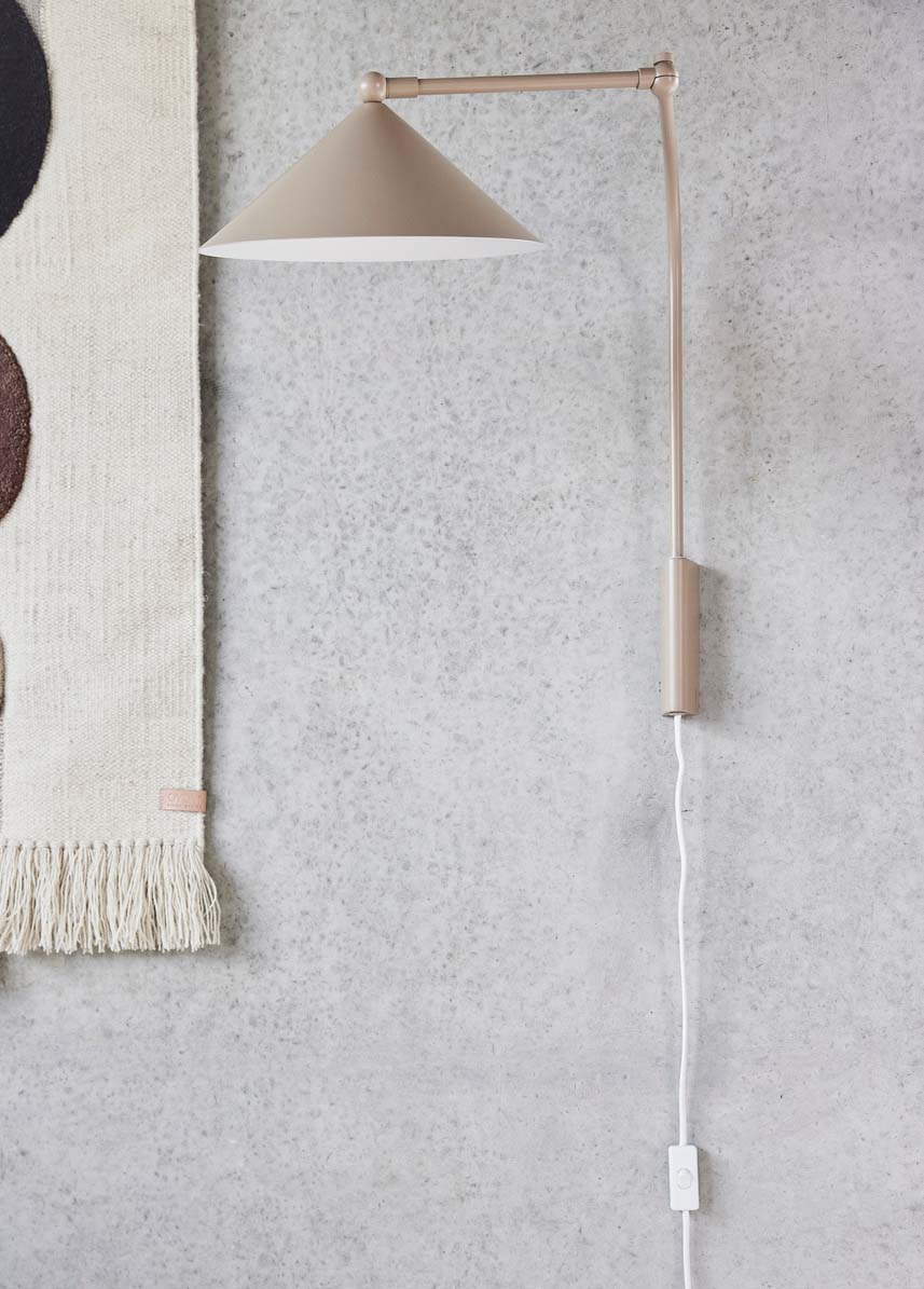 Kasa Wandleuchte Metall Weiß