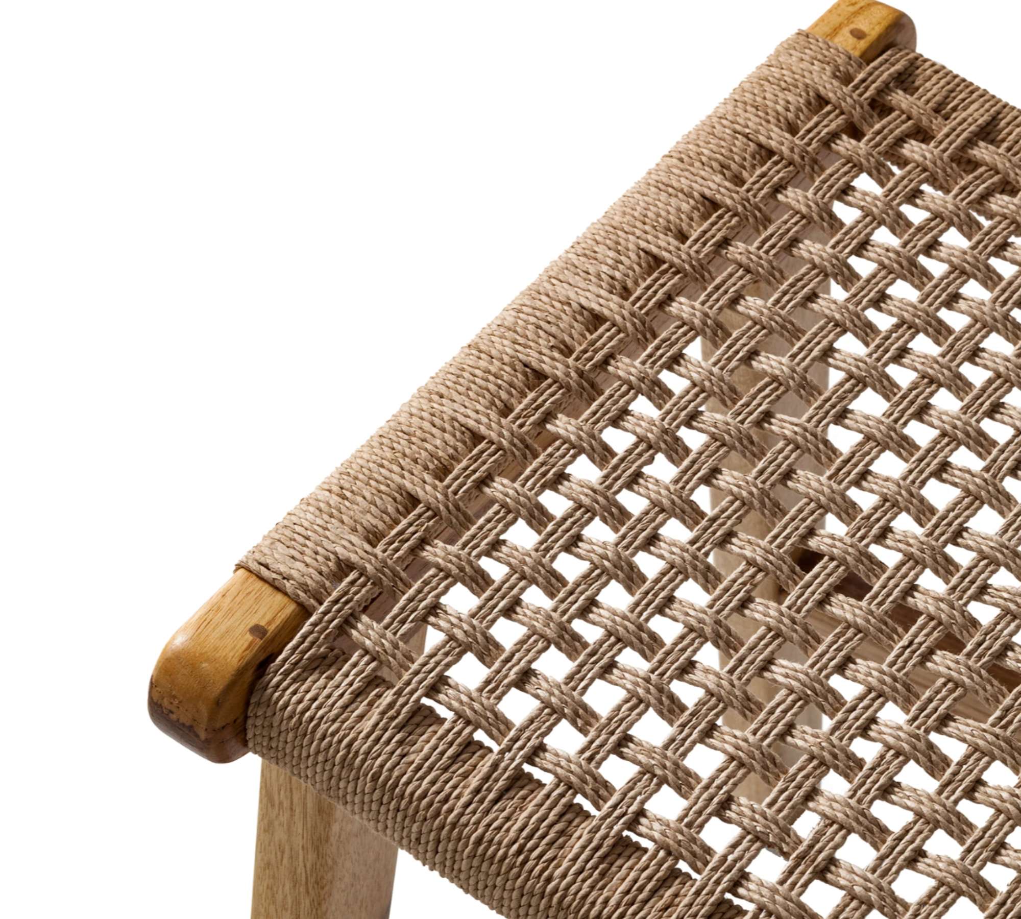 Hocker Teakholz Sisal Natur