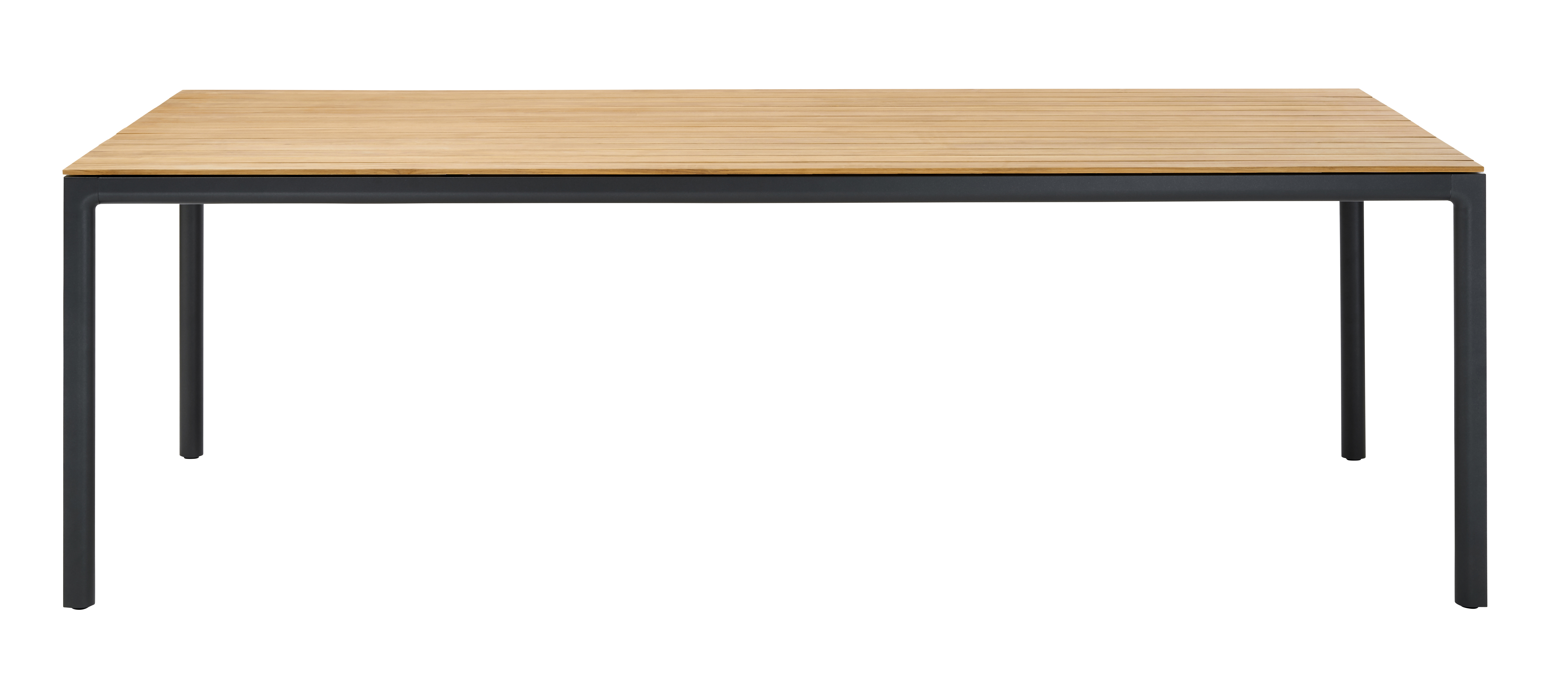Soft Tisch Aluminium Teak-Platte Anthrazit