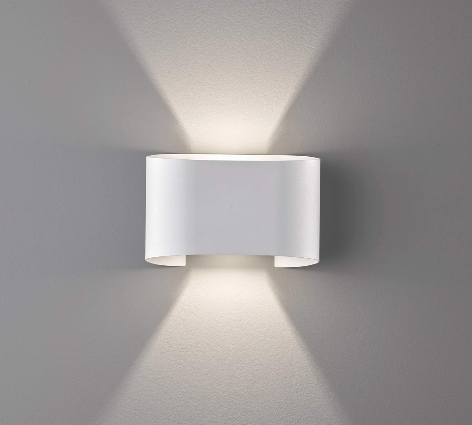 2-flame LED wall lamp aluminum white