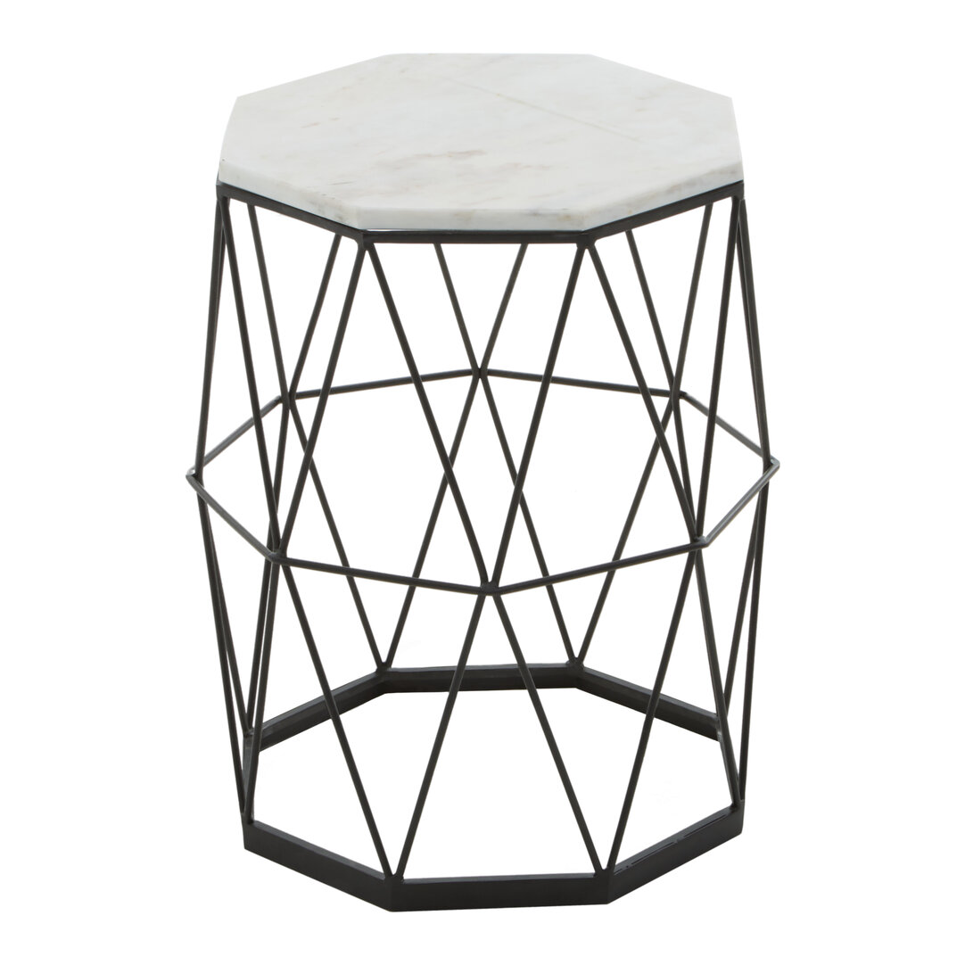 Shalimar Round Side Table Metal Marble