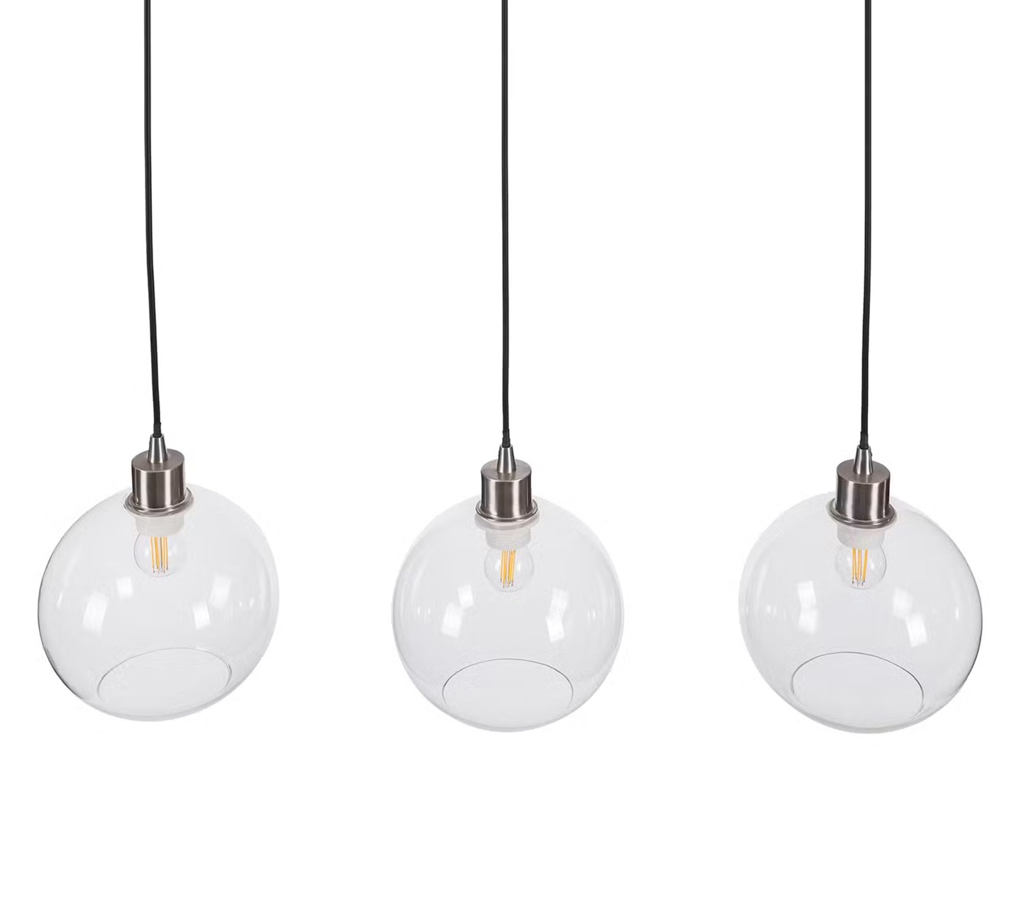 Pendant lamp Elven Glass / Iron 3-bulb