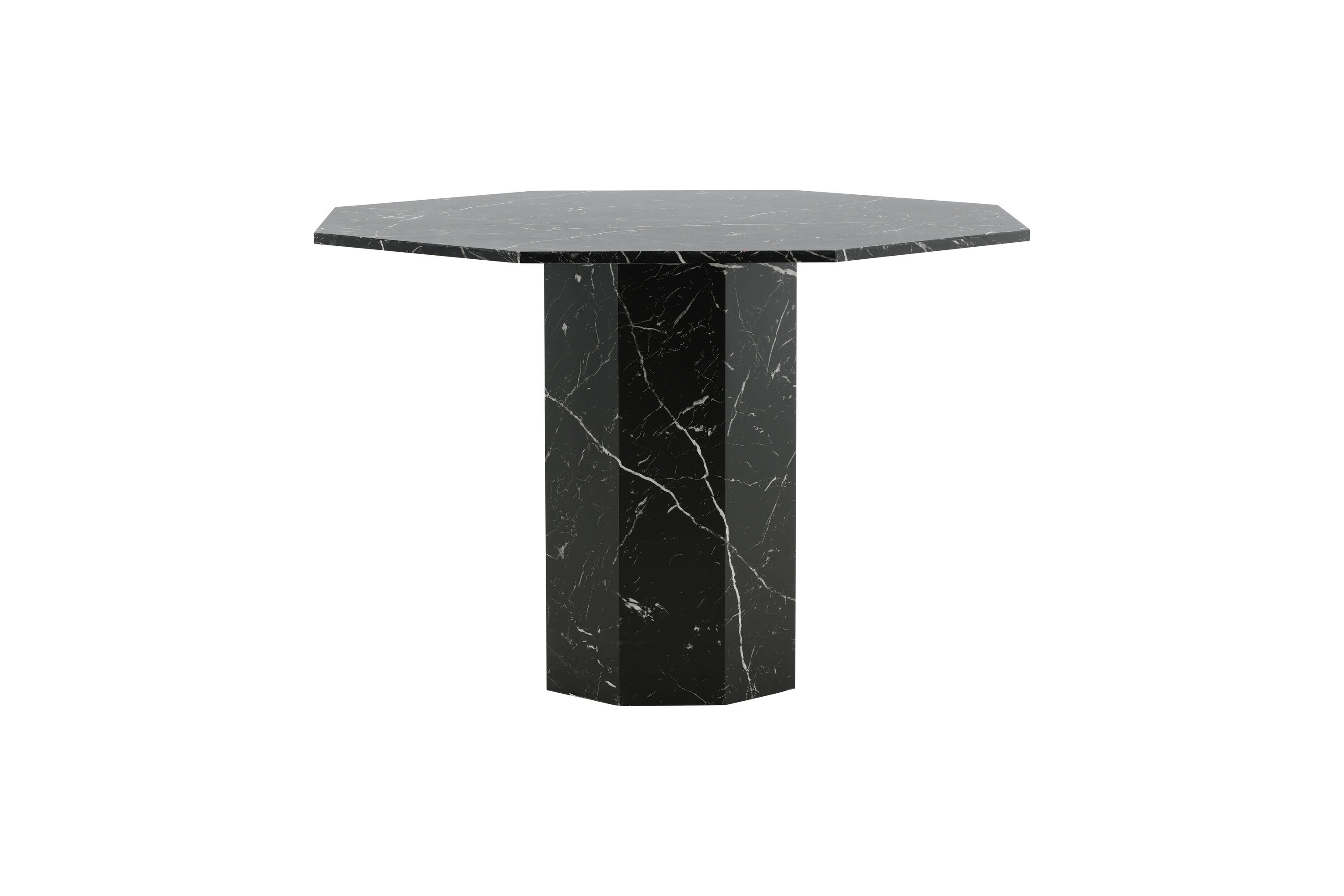 Marbs Dining Table Black Glass Marble