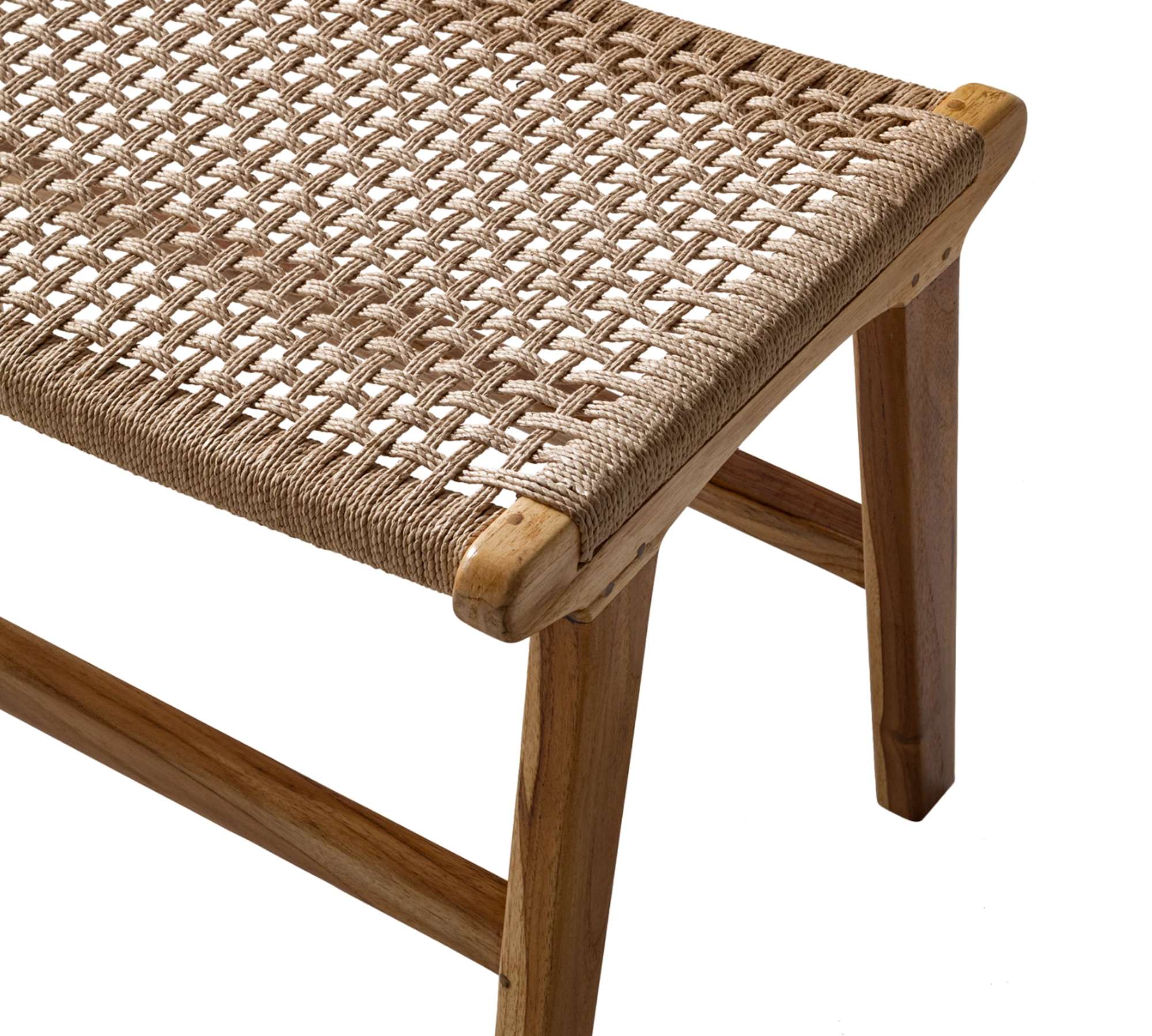 Hocker Teakholz Sisal Natur