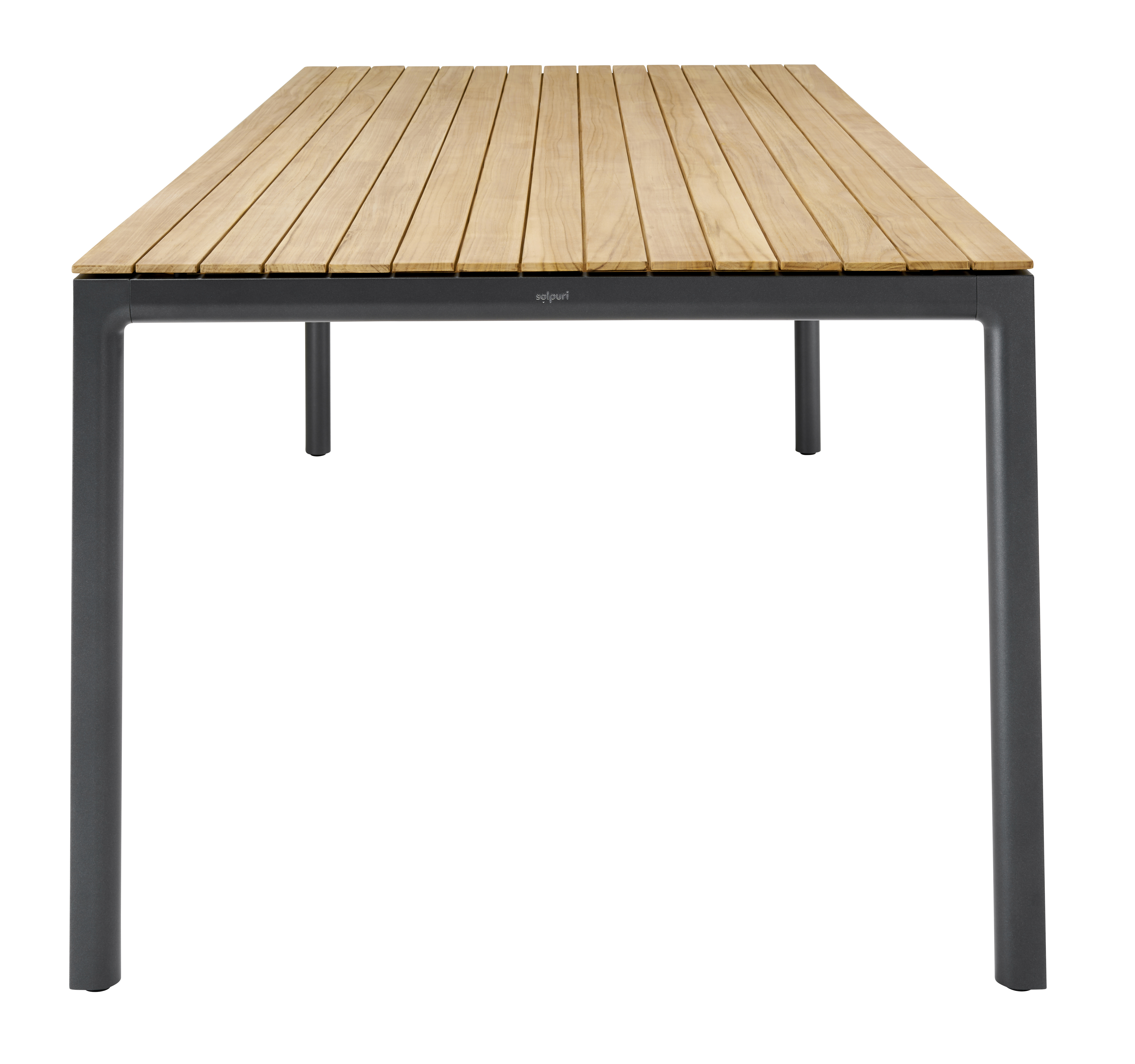 Soft Tisch Aluminium Teak-Platte Anthrazit