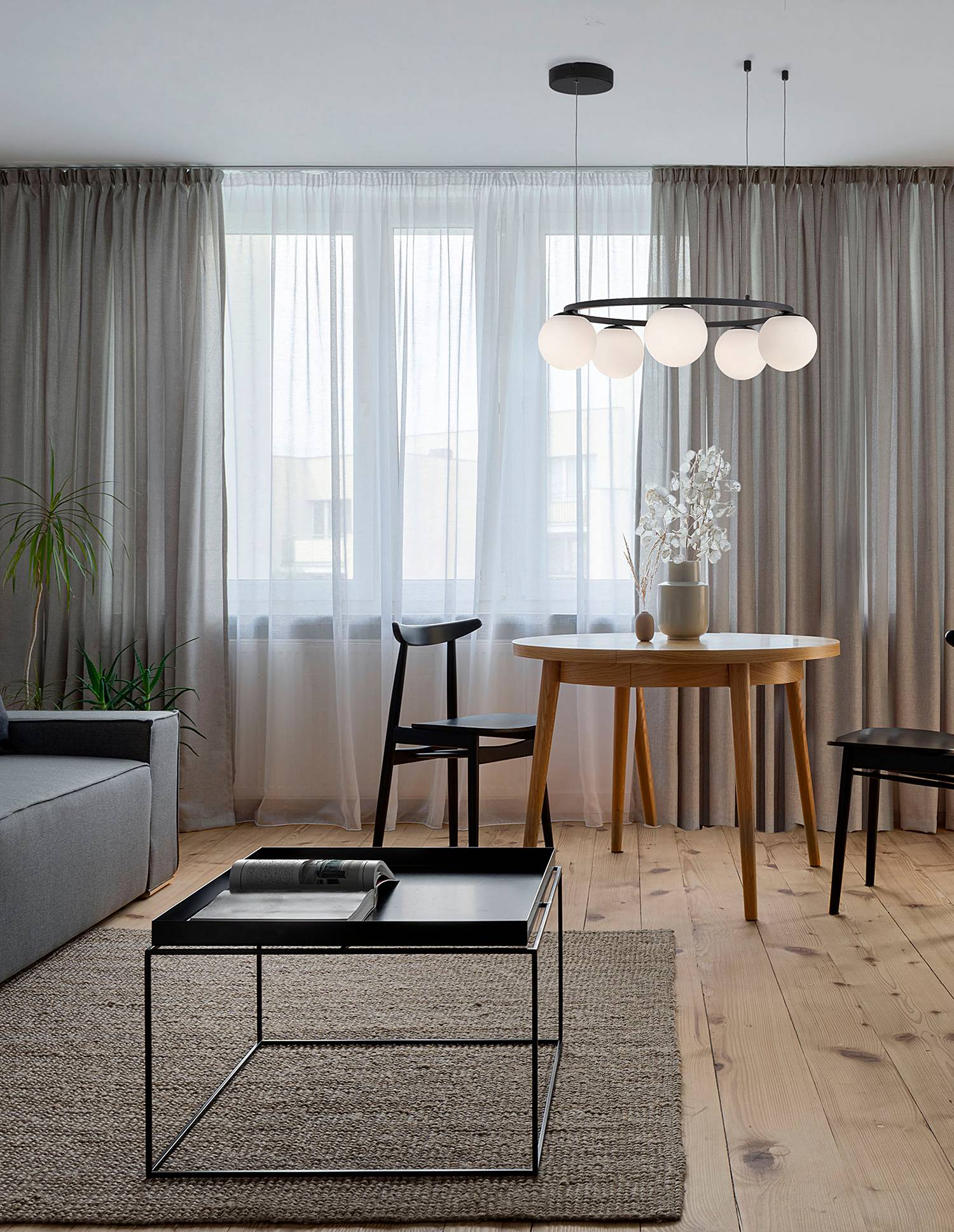 5-Flammig Pendelleuchte Joline Typ A Aluminium