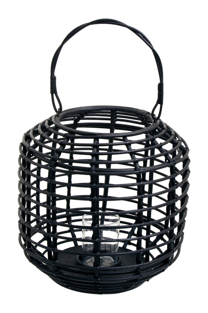 Mataram Rattan Candle Holder Black