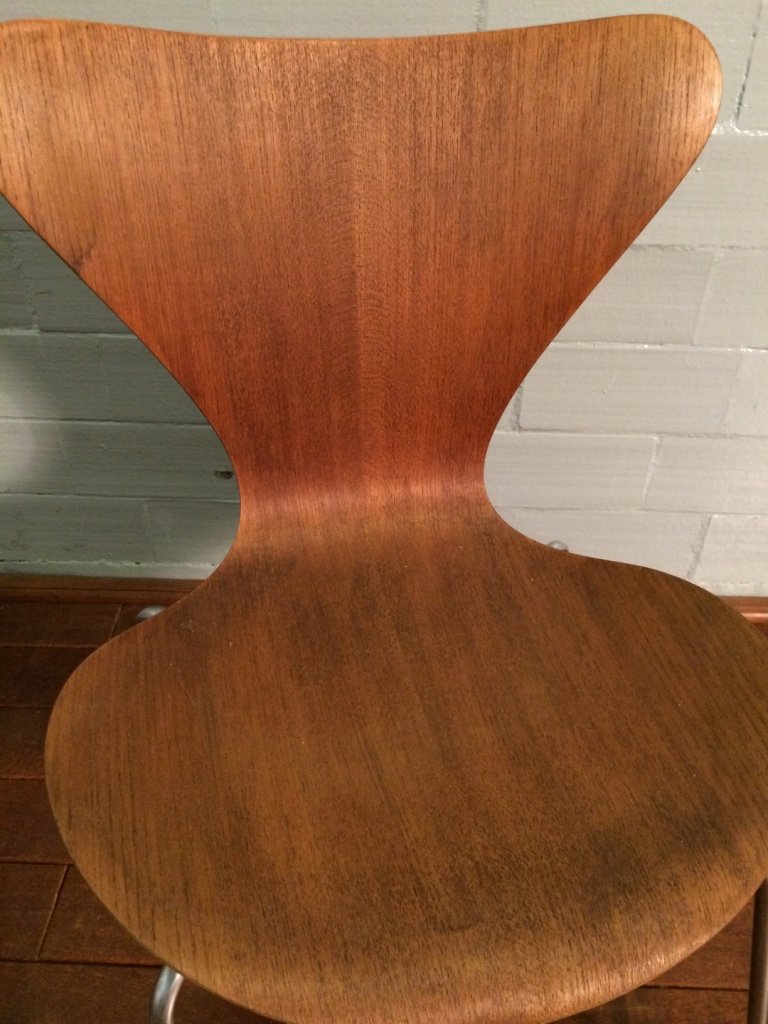 4x Vintage Arne Jacobsen 3107 Stuhl Schichtholz Braun