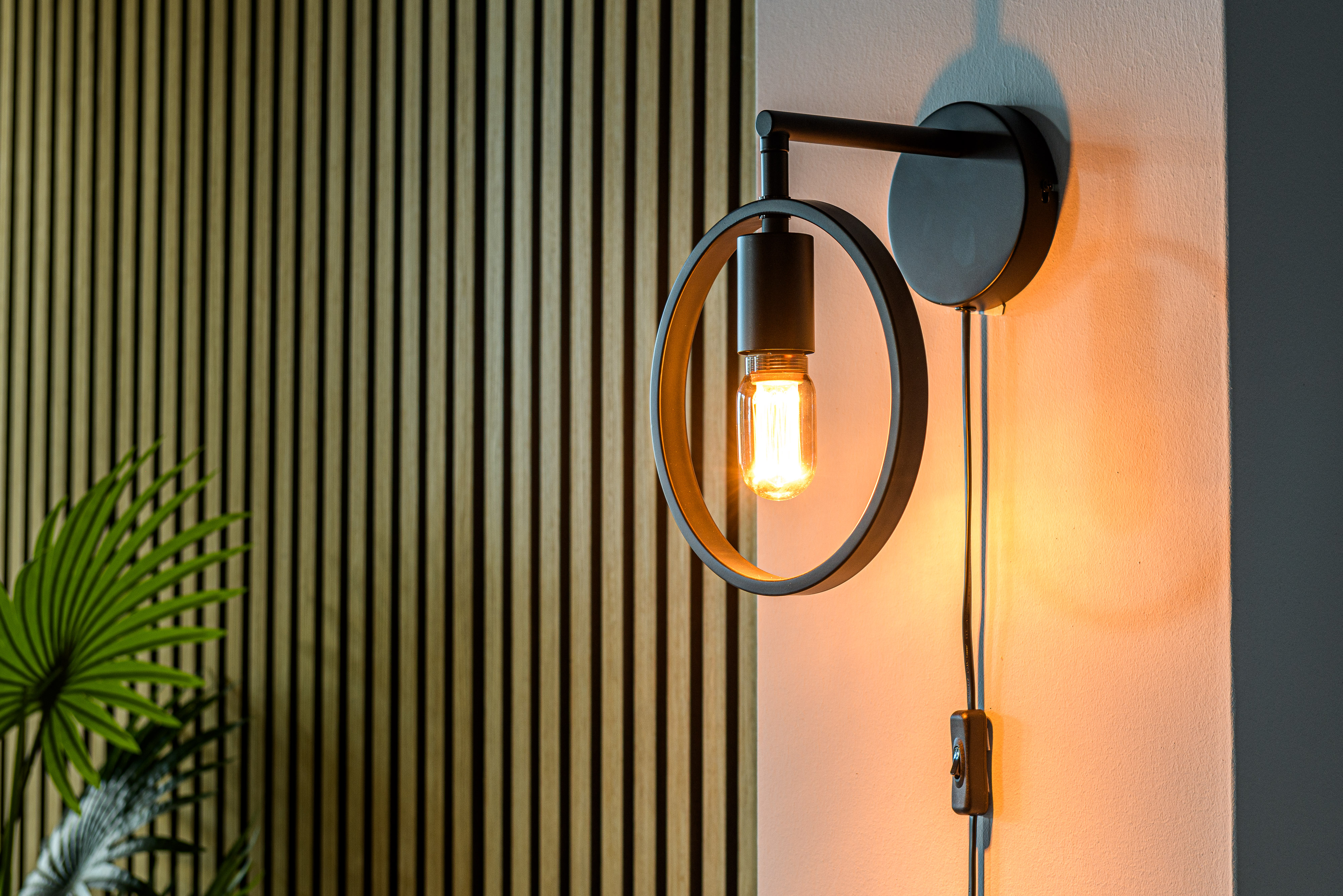Wall lamp Metal Black