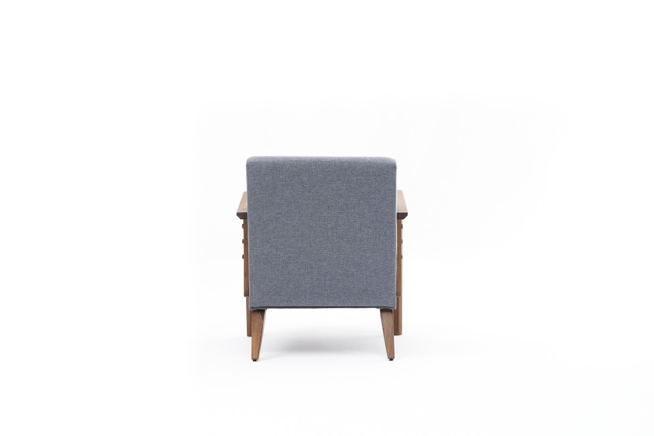 Kemer Armchair Wood Veneer Light Blue