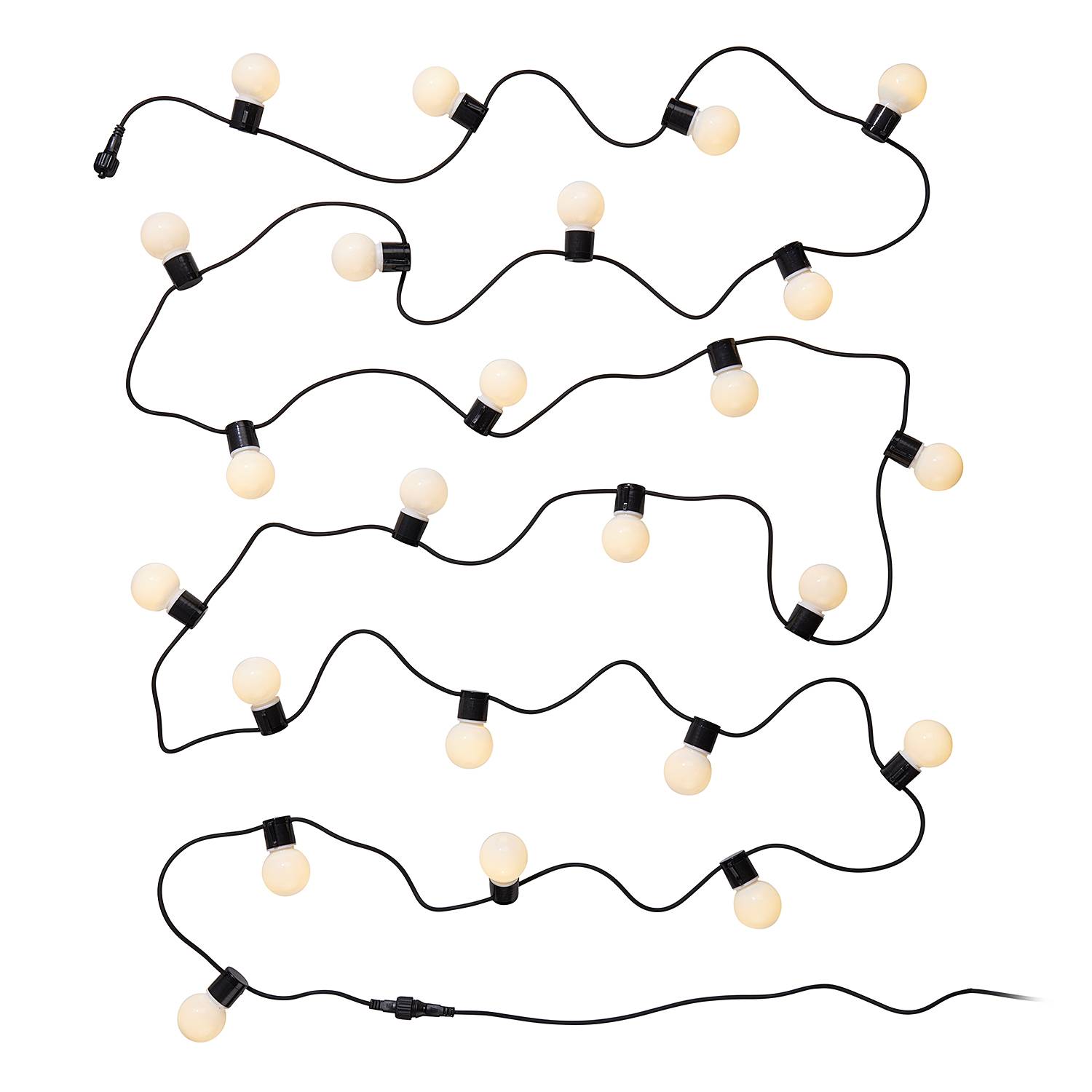 Outdoor-Lichterkette SUNSET Kupfer / Polyester Schwarz