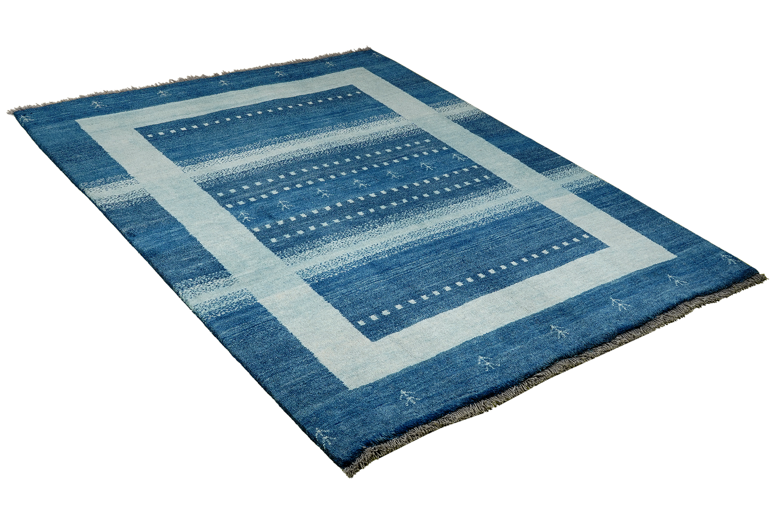 Gabbeh Traditional Rug Wool Blue