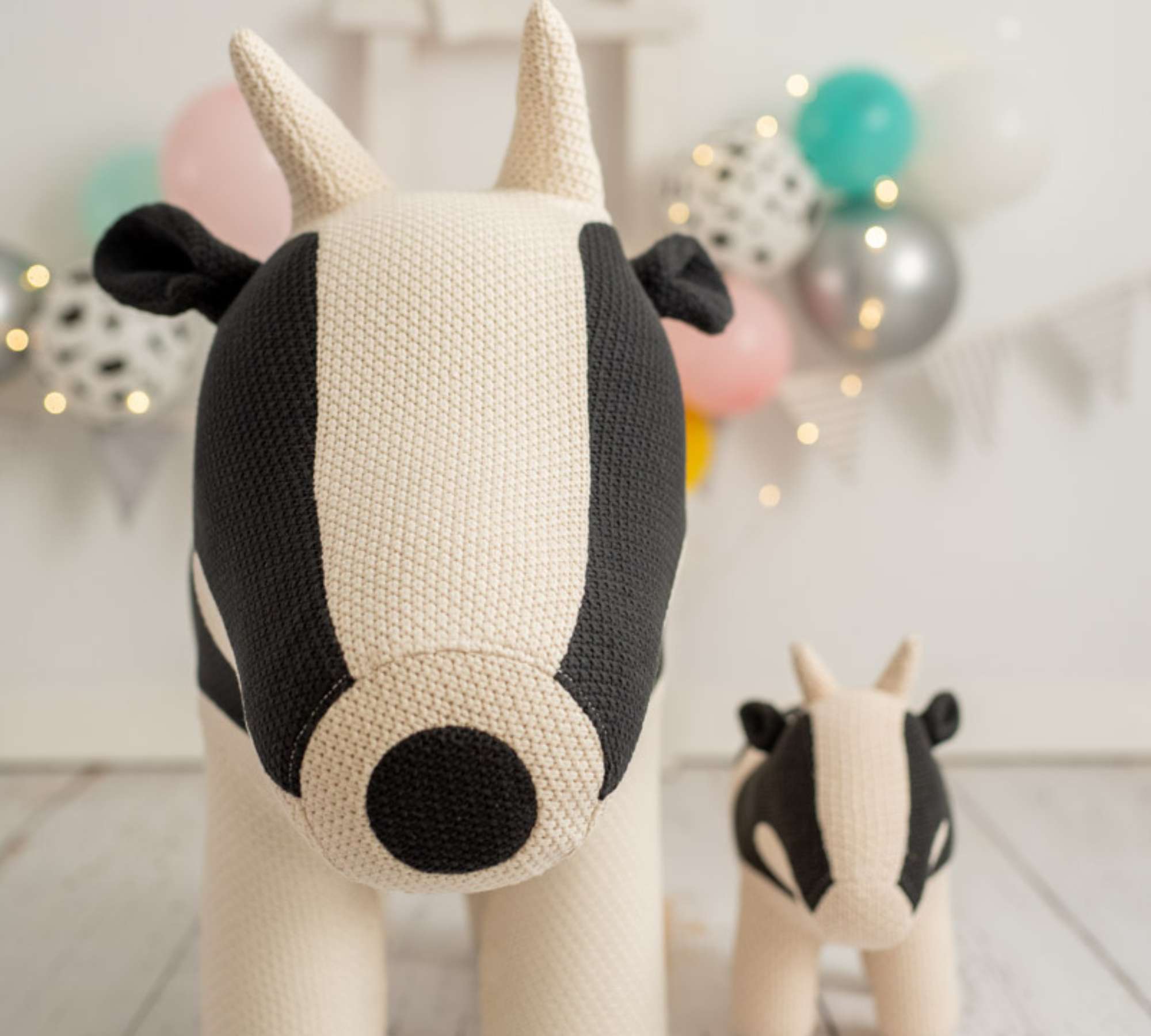 Cow Maxi plush toy Cotton Wood White Spotted