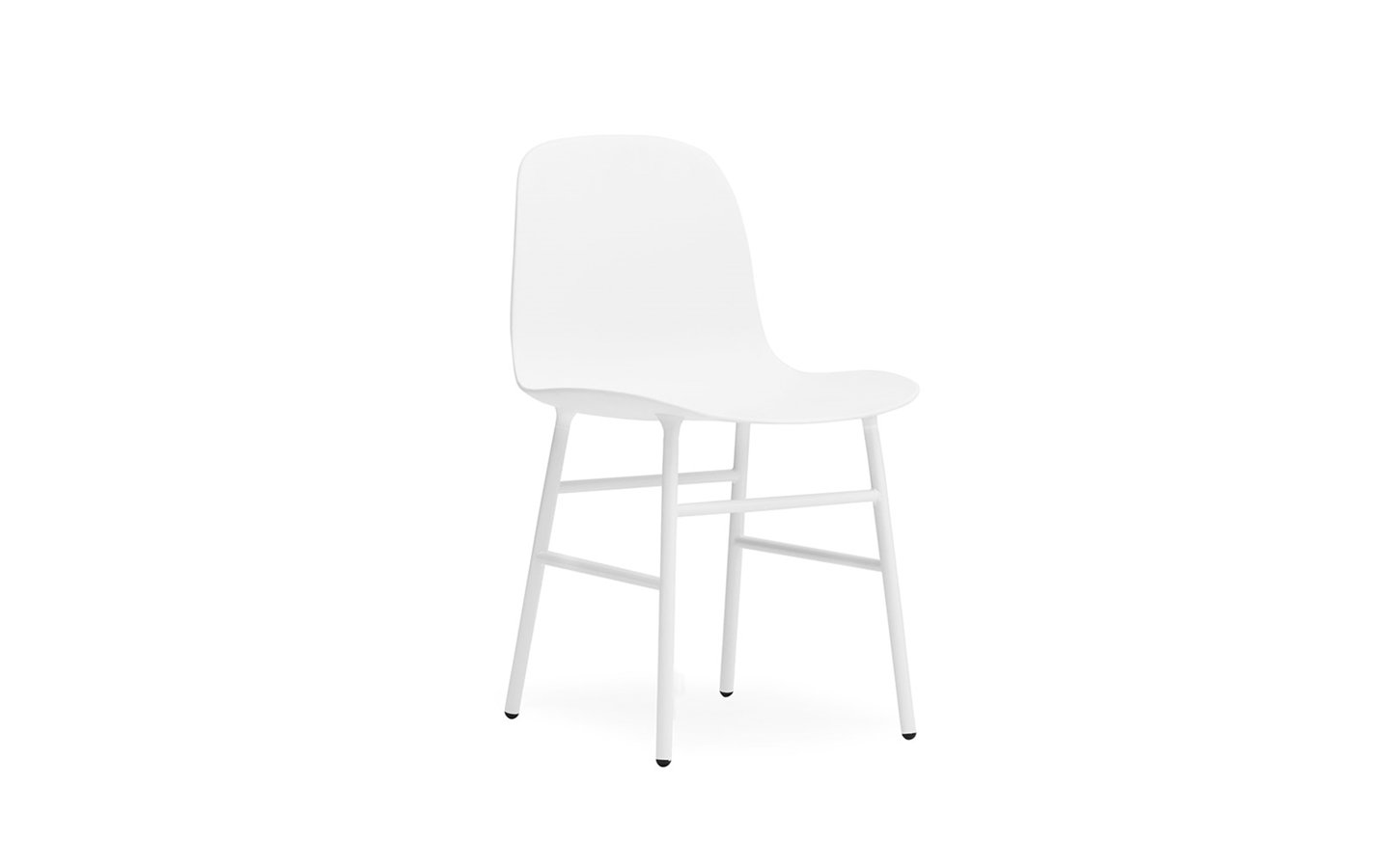 Form Stuhl Mit Metallgestell Weiß