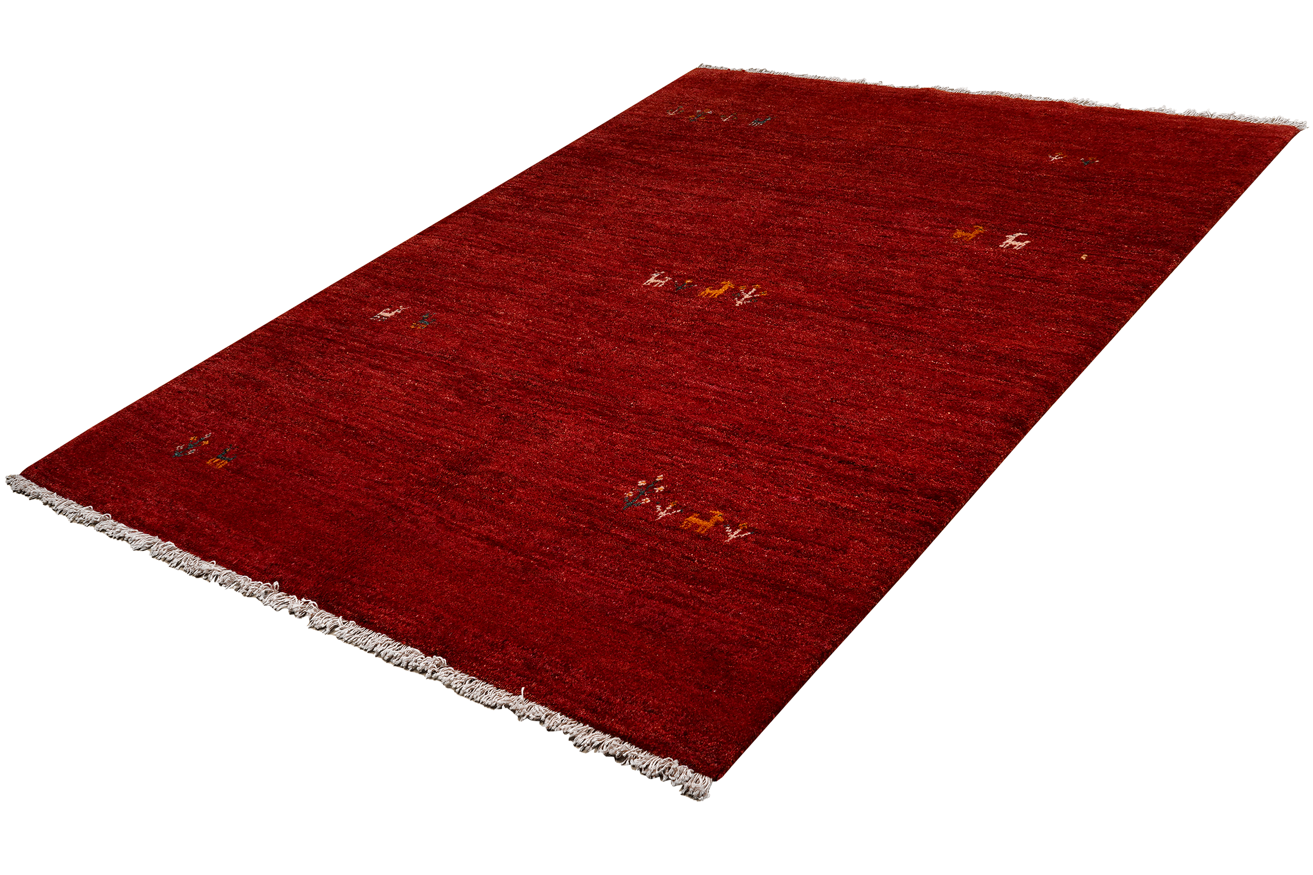 Rizbaf Gabbeh-Teppich Wolle Rot