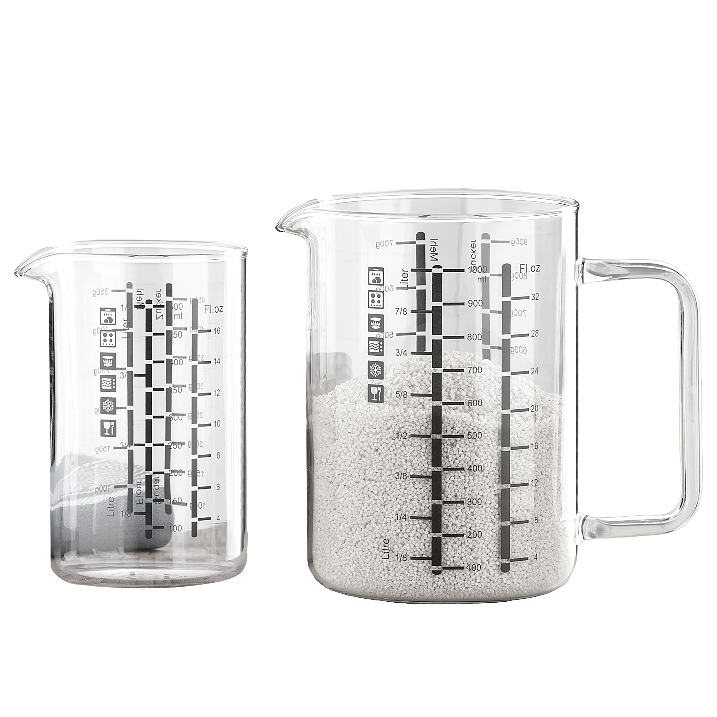 Adhol Measuring Cup Set of 2 Transparent