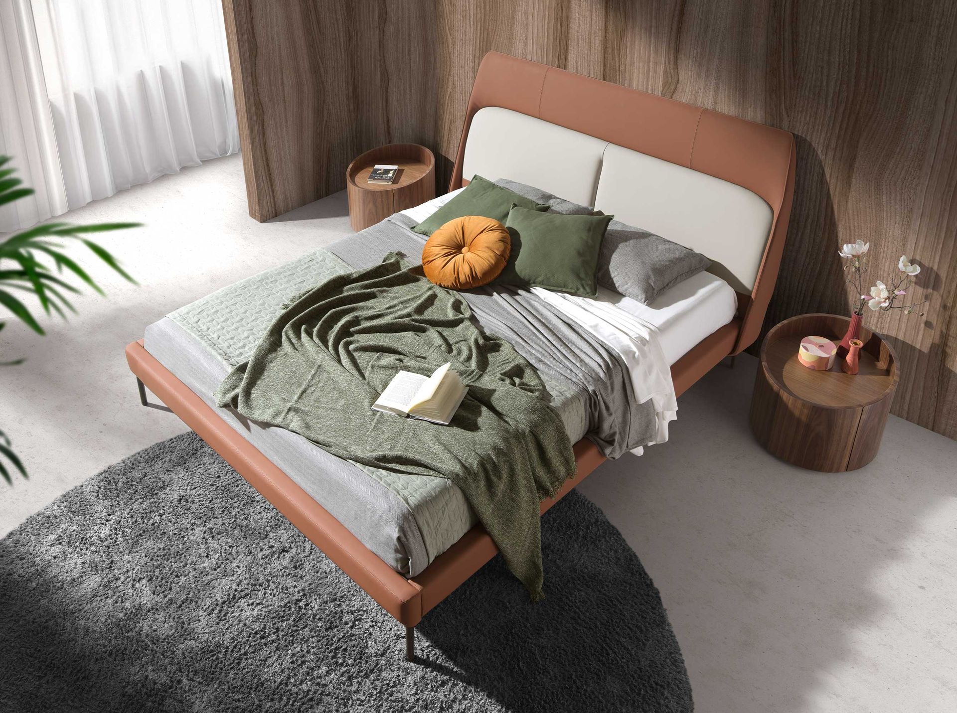 Comodino Marrone  Ø 53cm