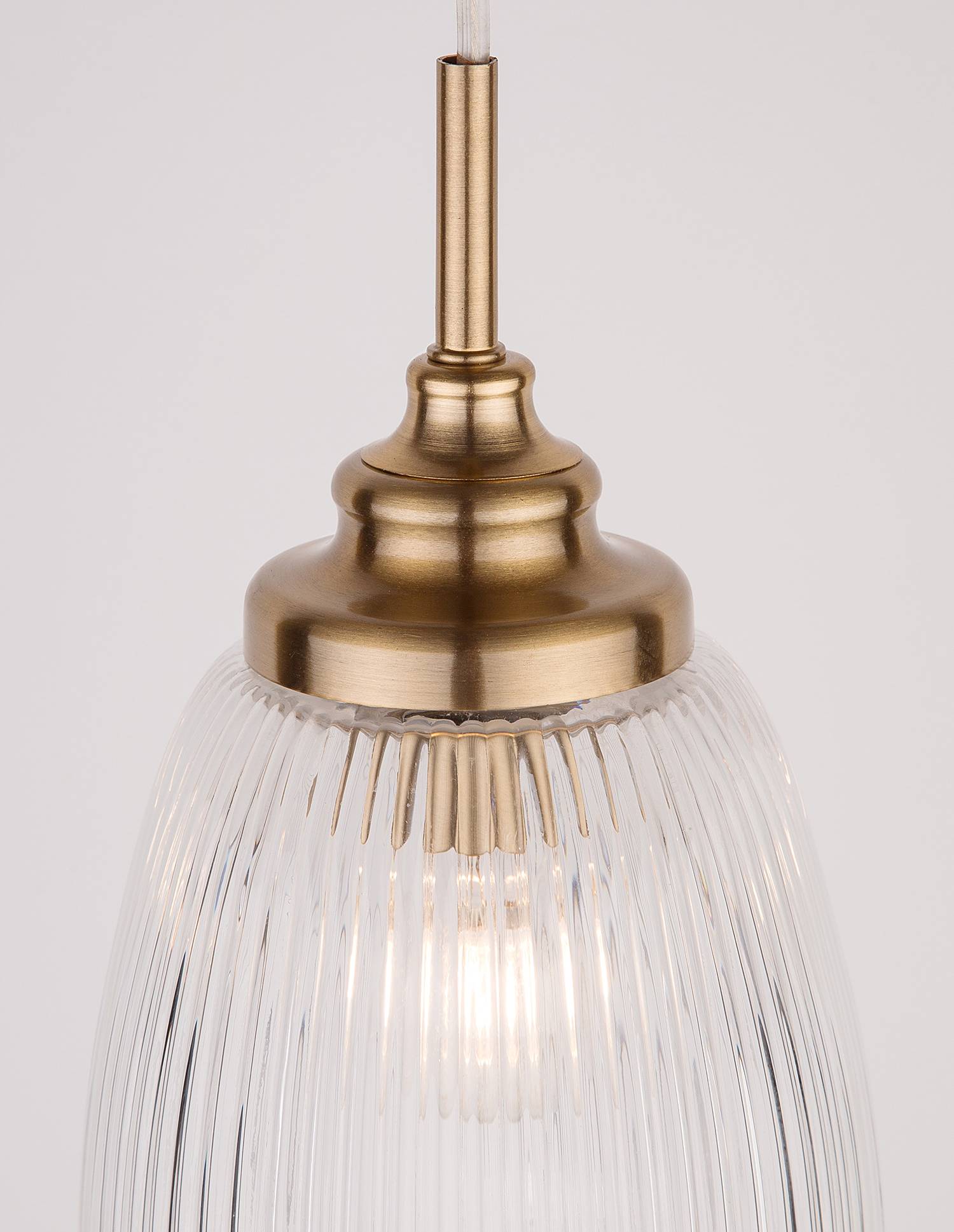 Moon Type A Pendant Lamp Clear Glass Aluminum Single-Bulb