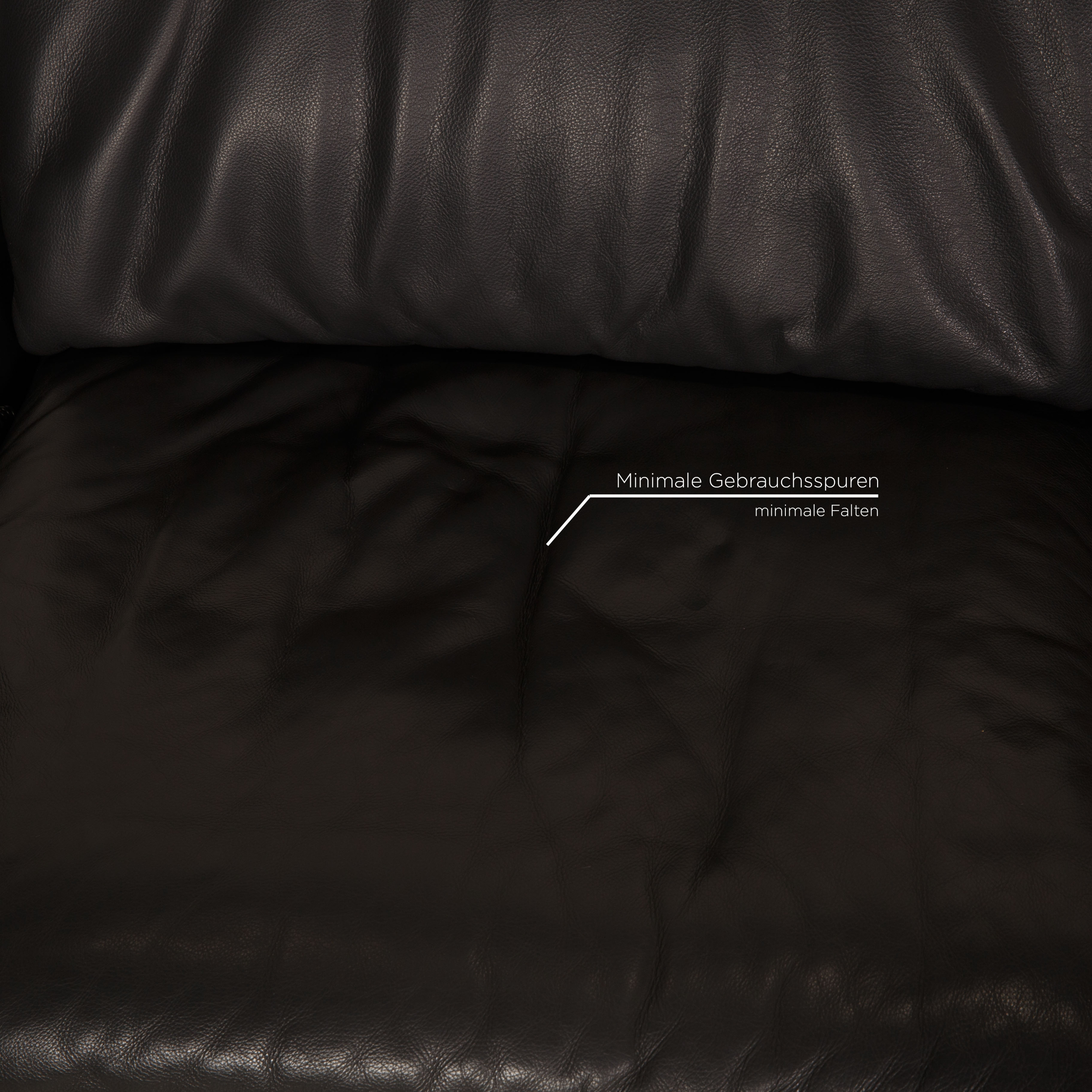 Evento Sofa 2-Sitzer Leder Grau Relaxfunktion