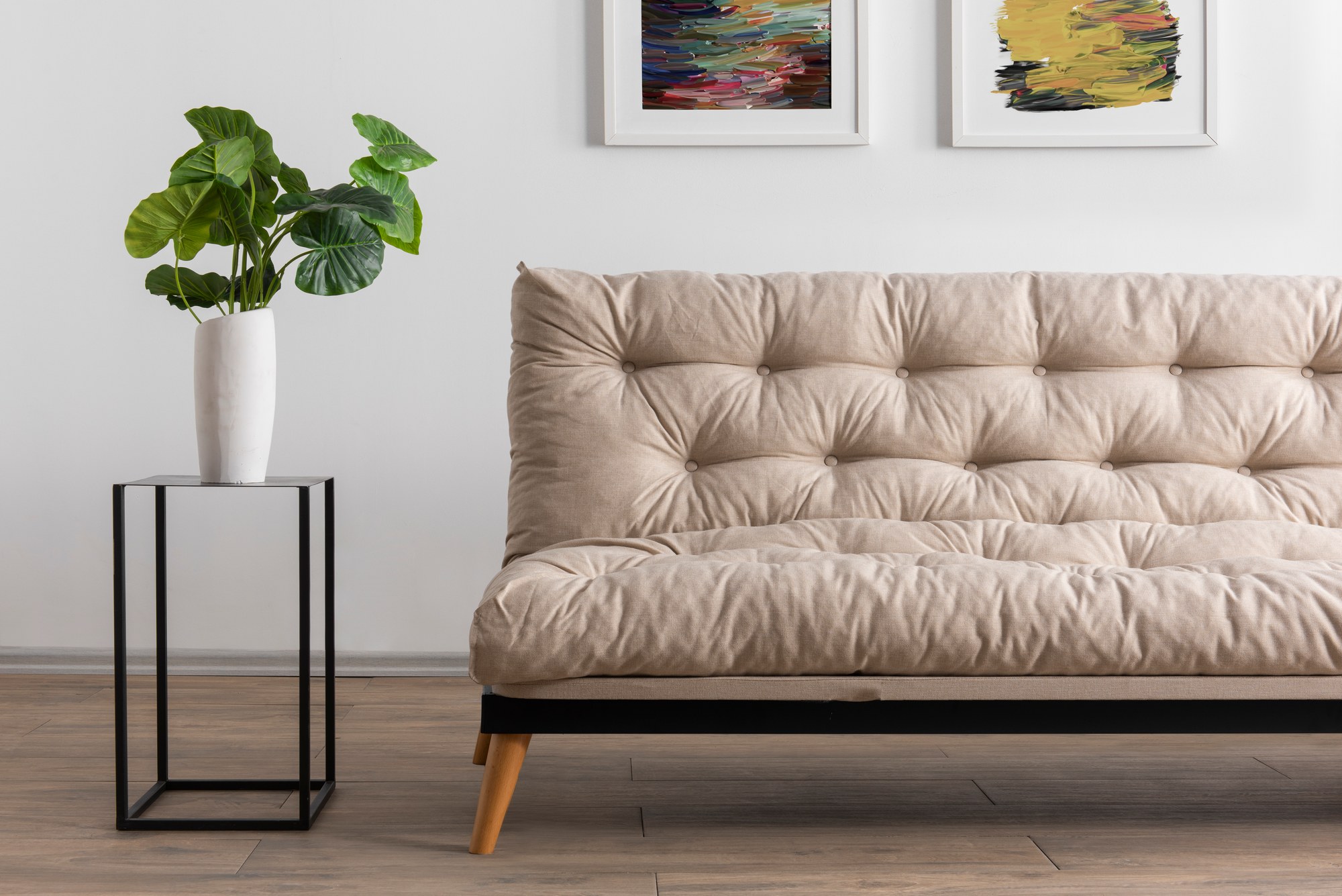 Saki Sofa Bed 3-seater Cream