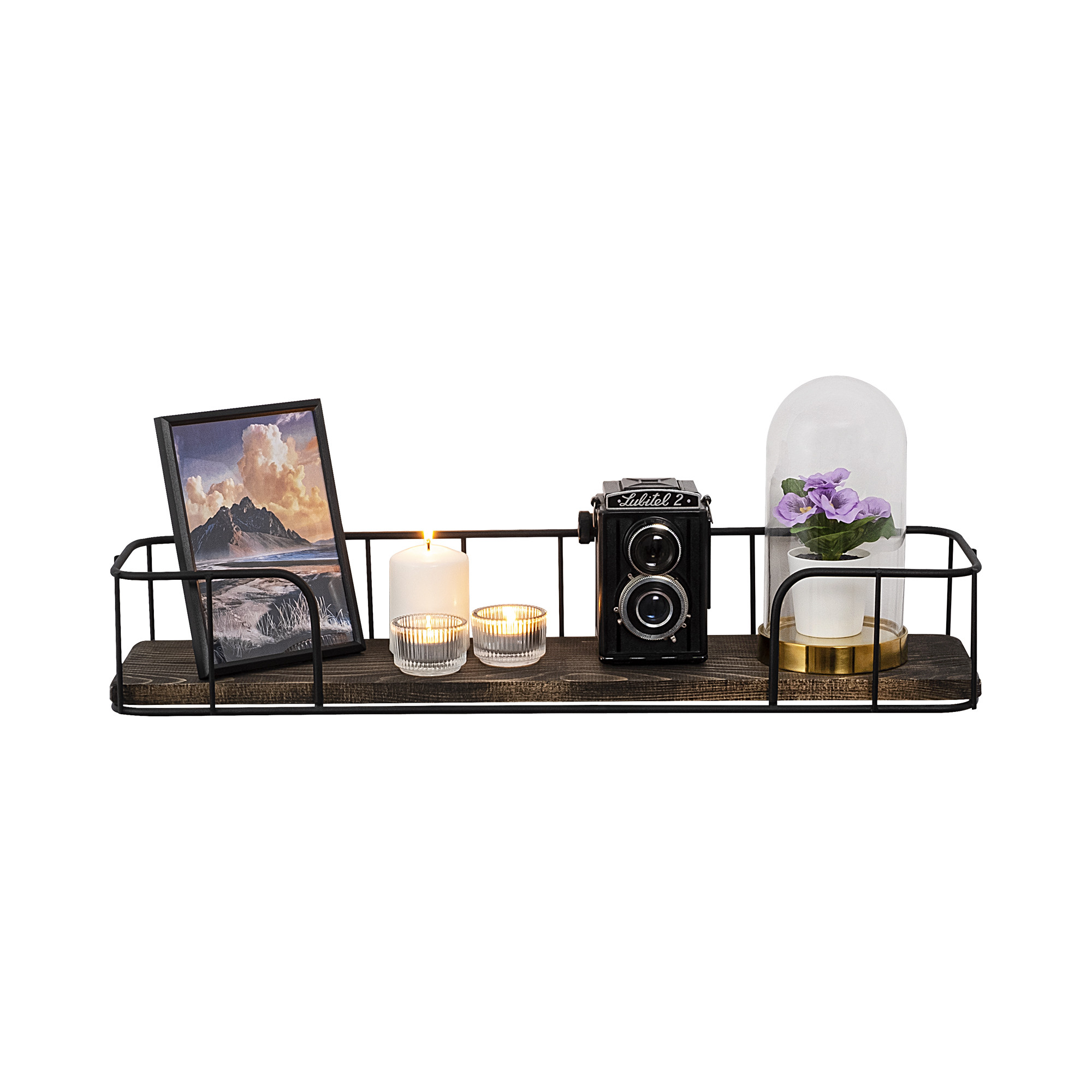 Syringa Wall Shelf Wood Veneer Black