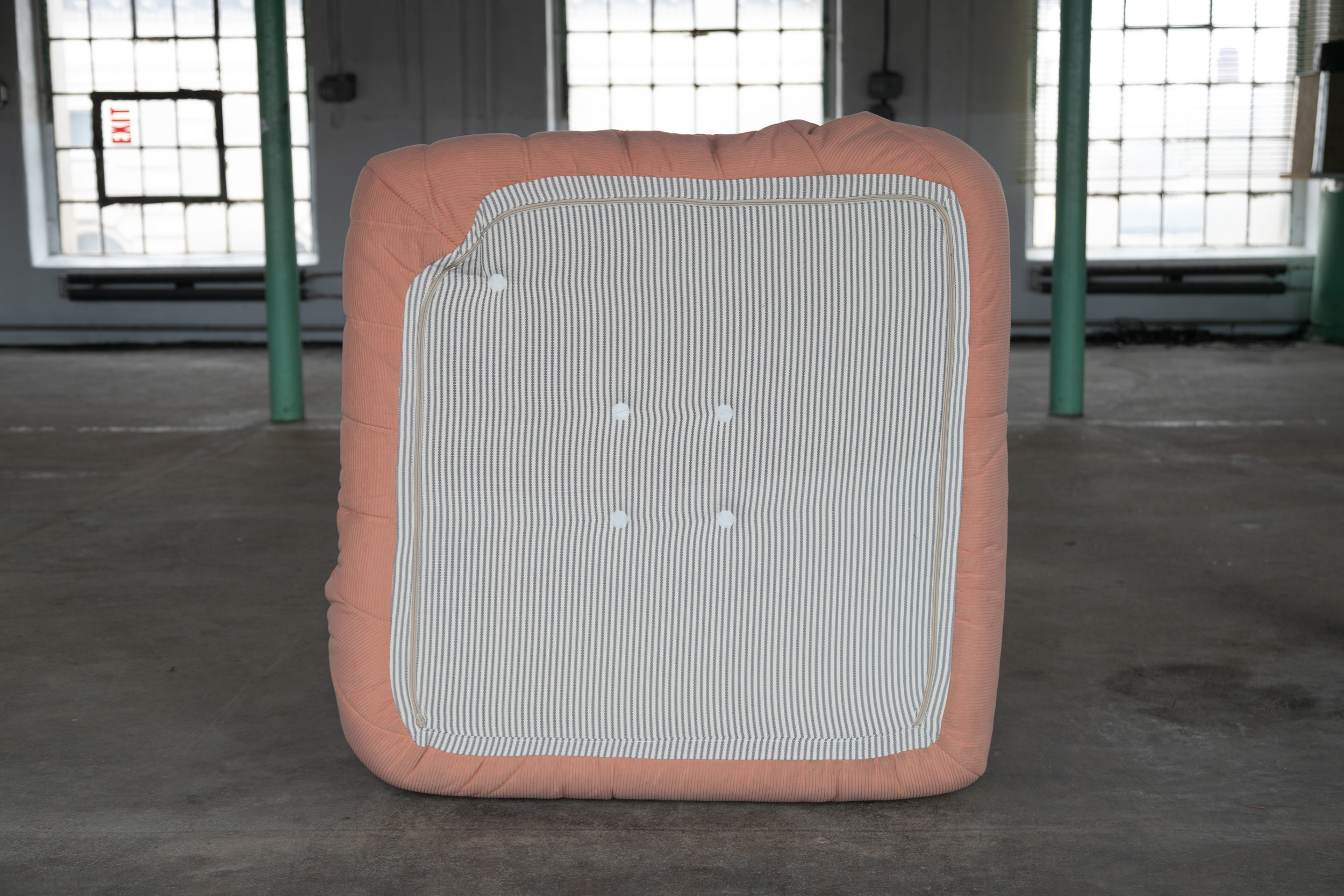 Togo Ecksofa Cord Rosa