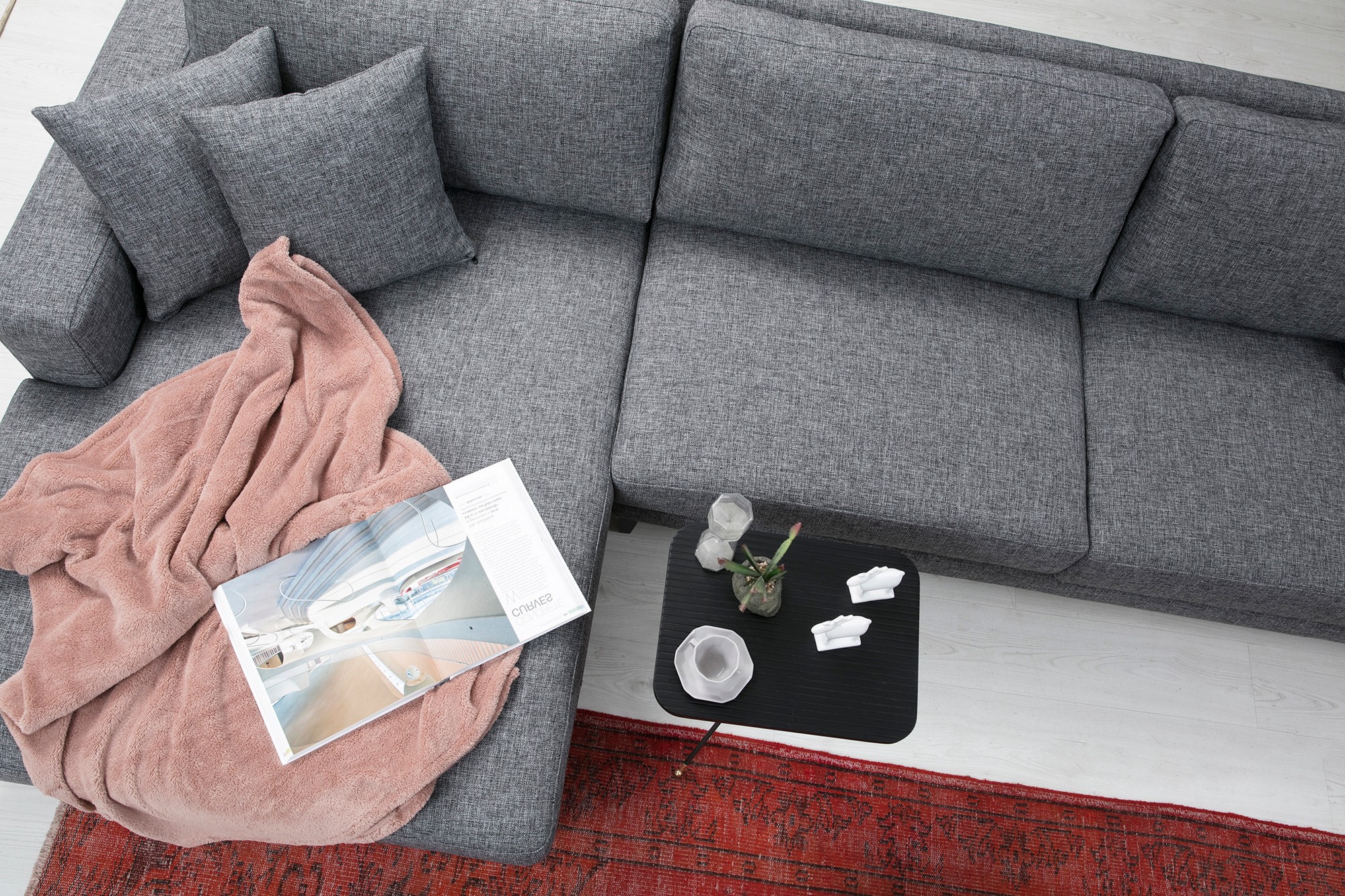 Nordic Ecksofa Links Grau