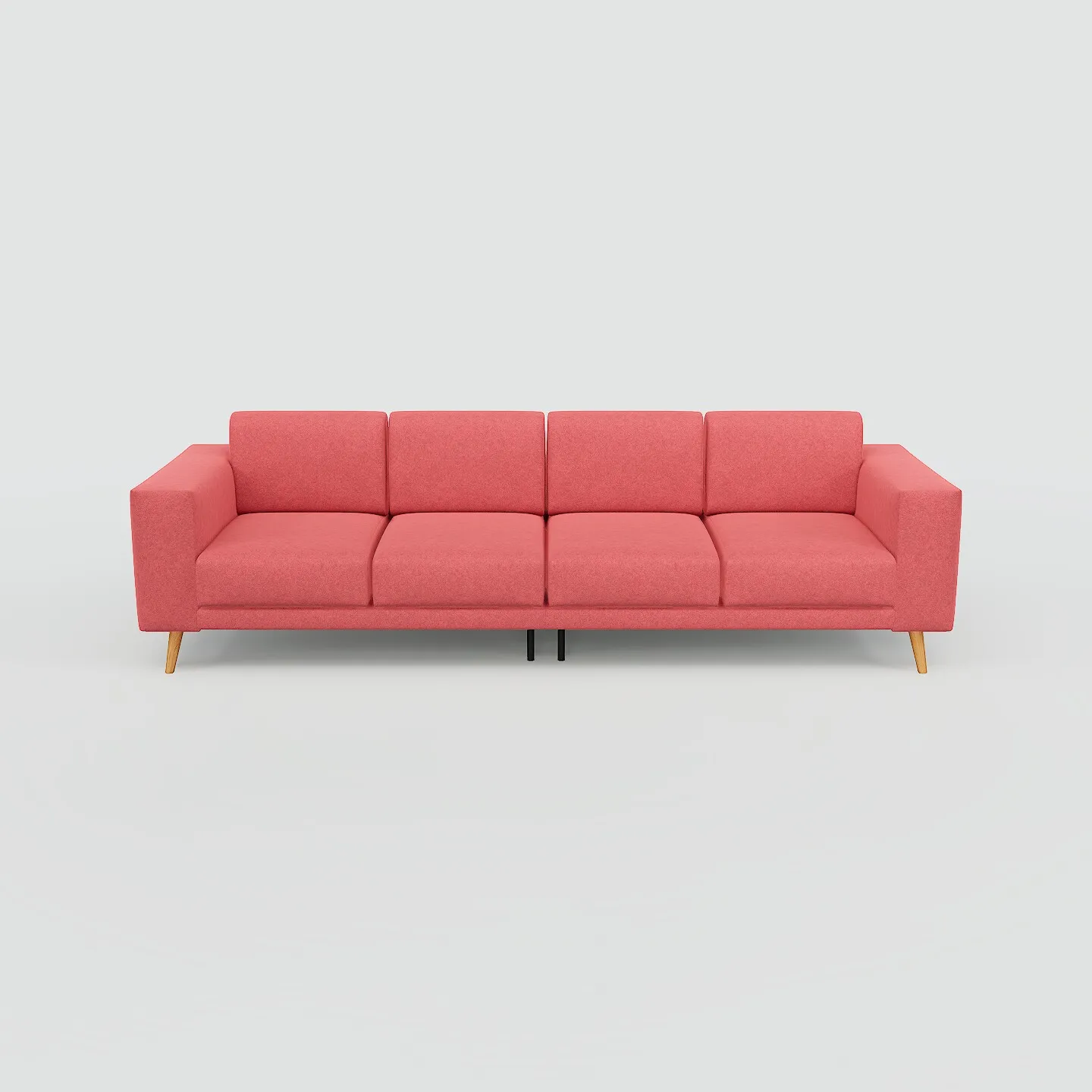 Tyme Sofa 4-Sitzer Wolle Korallenrot