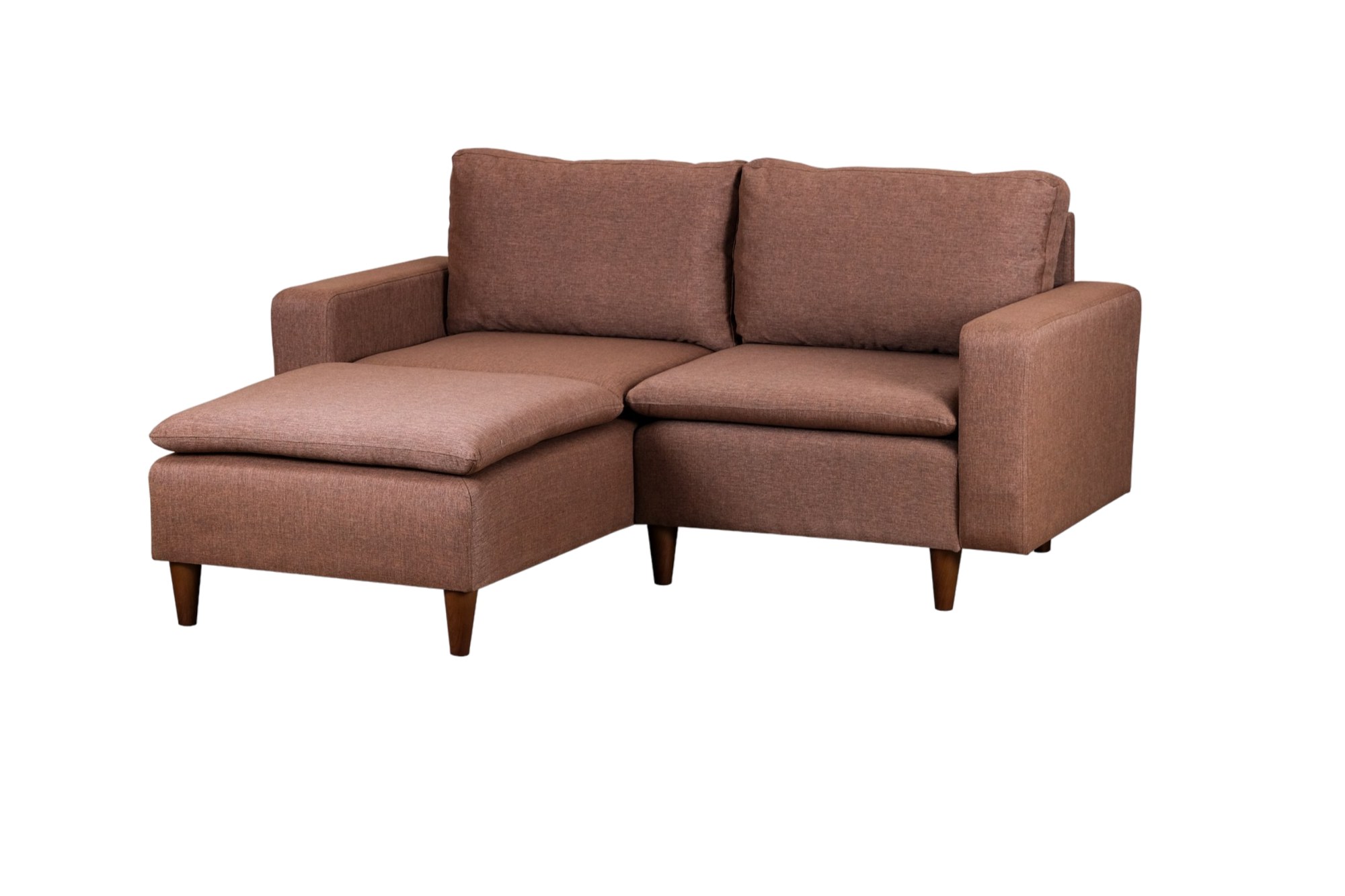 Lungo Mini Ecksofa Hellbraun