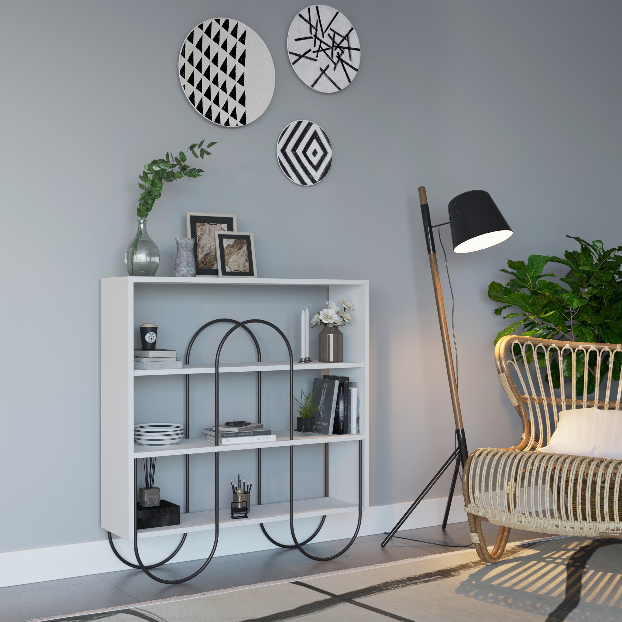 Norfolk Consolle impiallacciato bianco