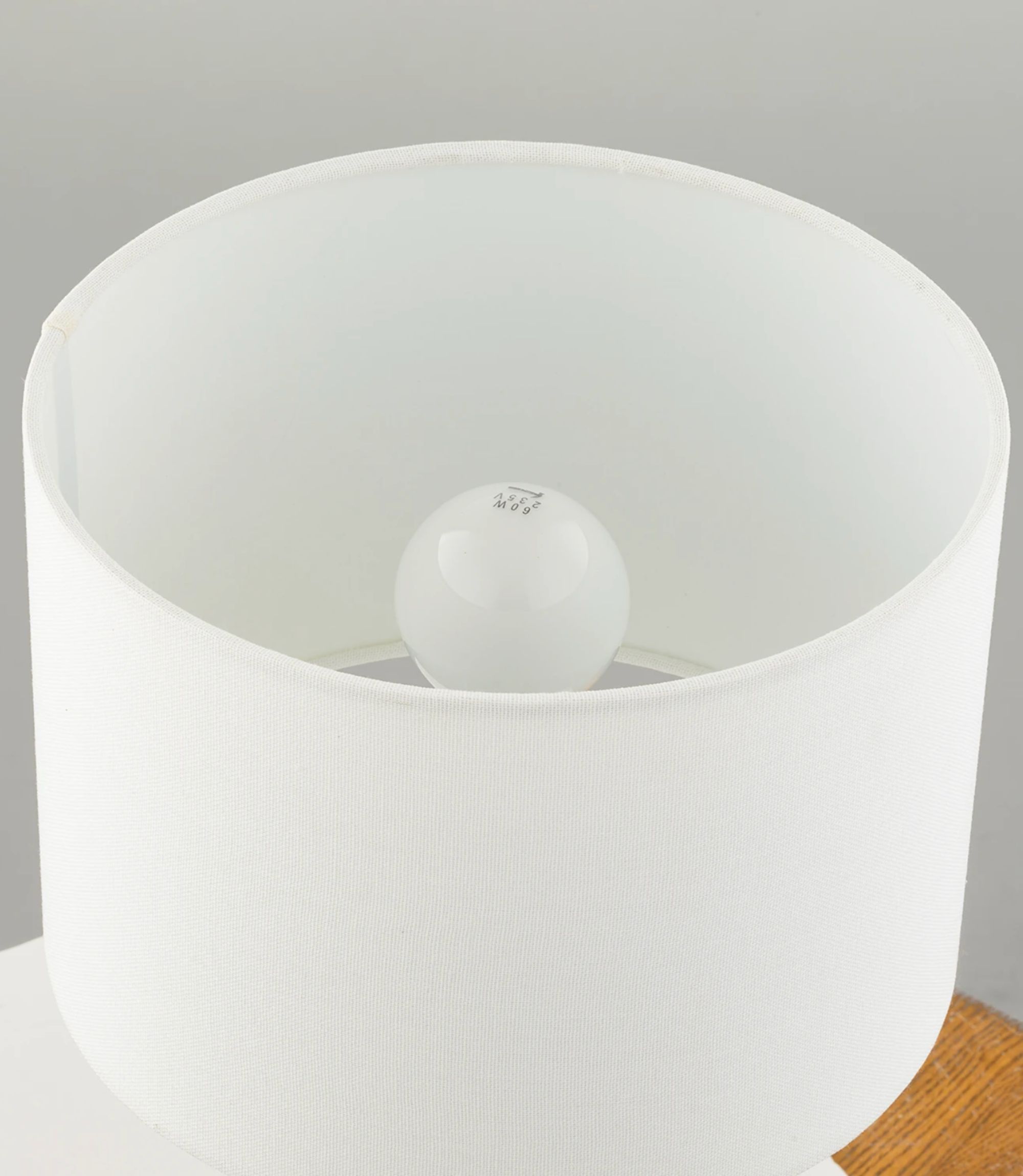 Tischleuchte Hege Leinen / Marmor 1-flammig