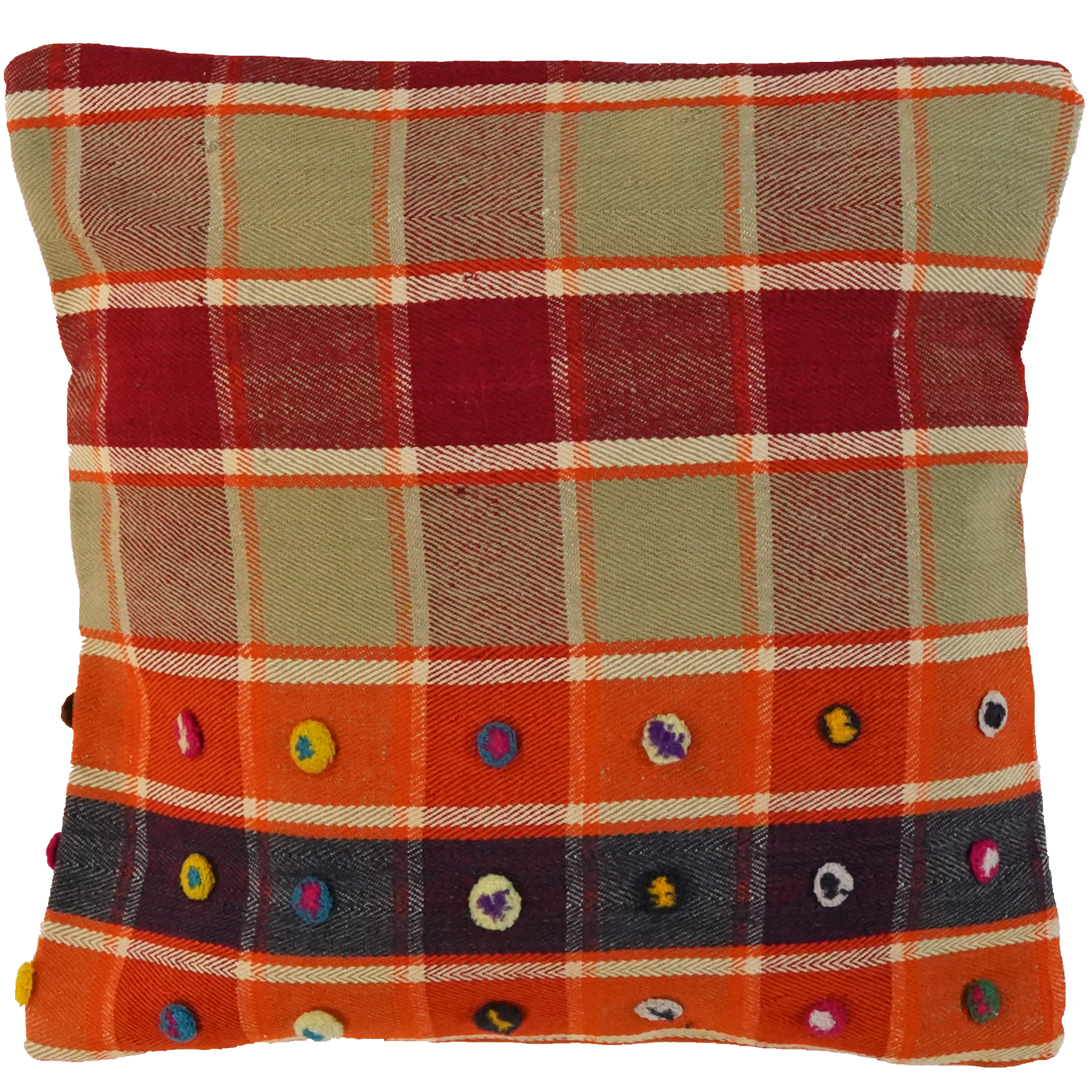 Kilim Kissenbezug Baumwolle Mehrfarbig