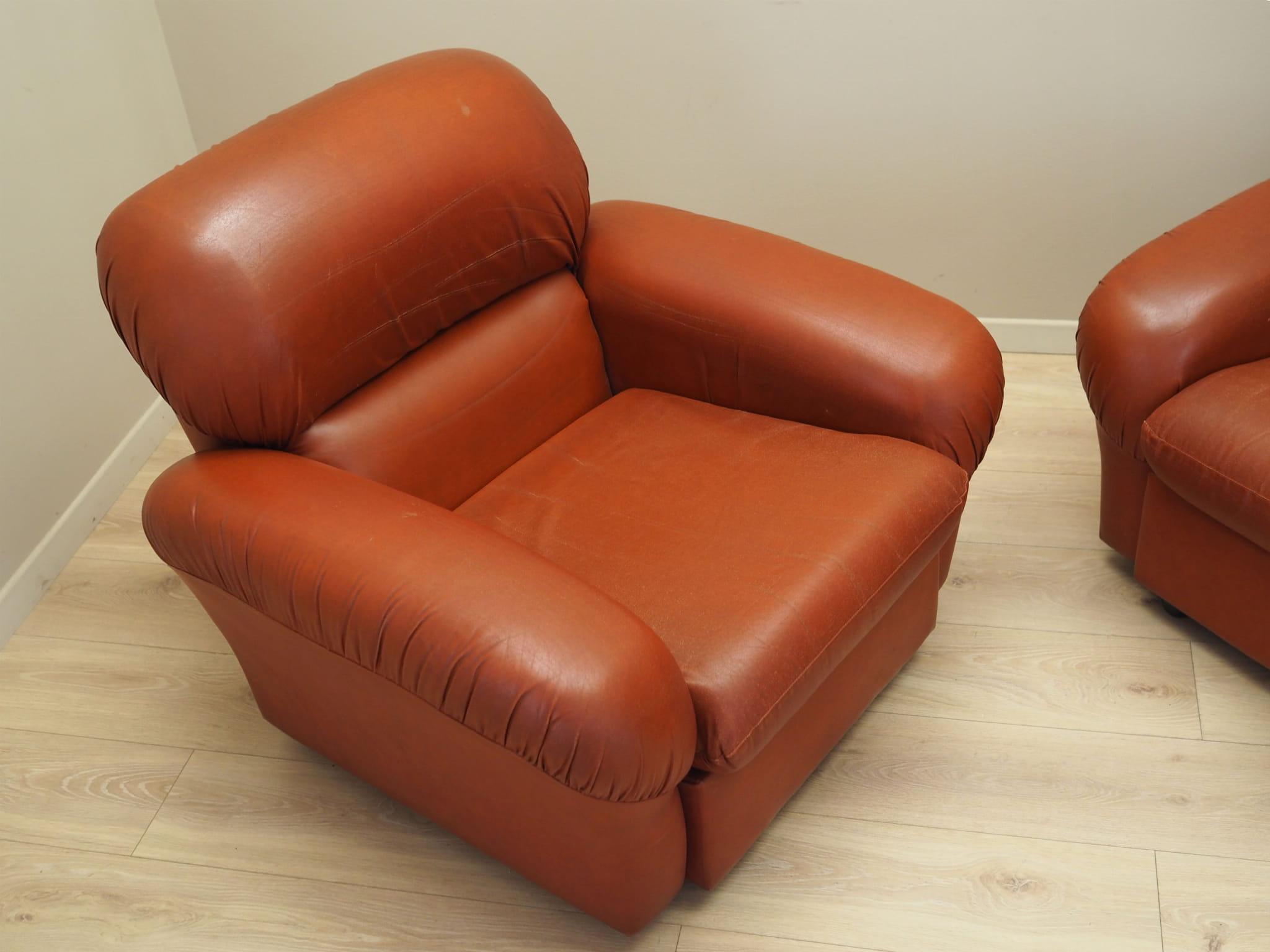 Wohnzimmer-Set Braun 1960er Jahre