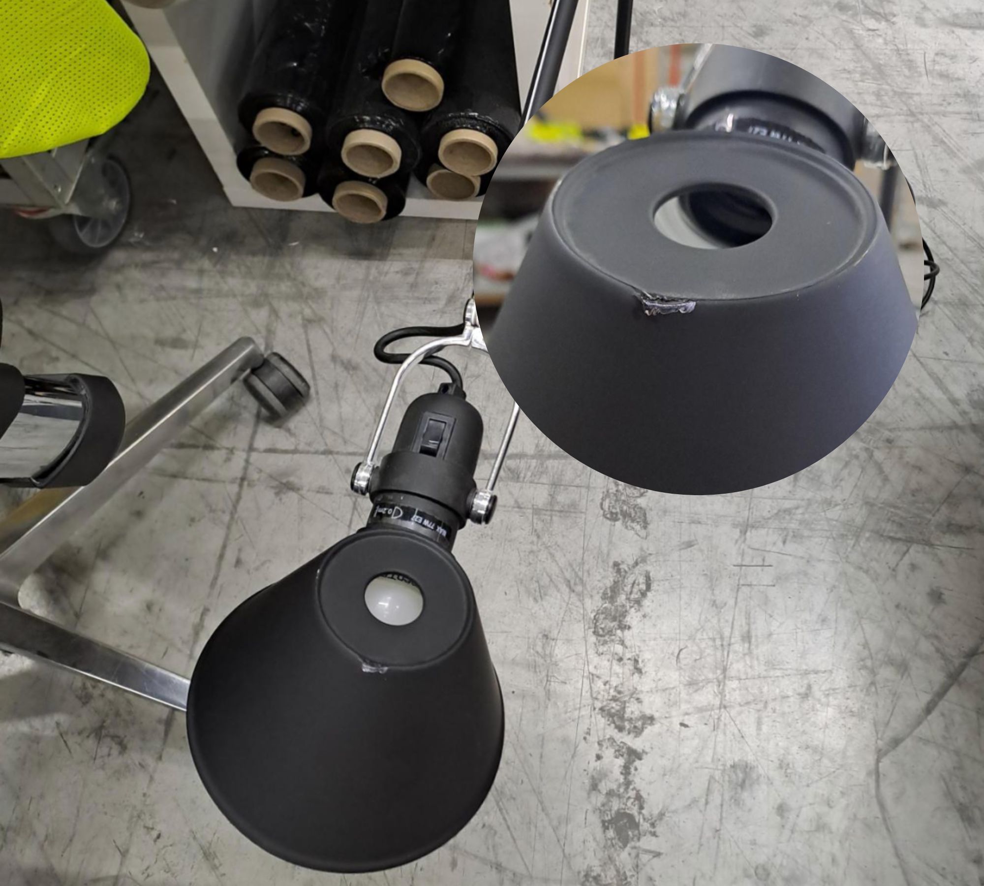 Tolomeo Tavolo Tischleuchte Schwarz Mit Tischfuß Ø 23cm