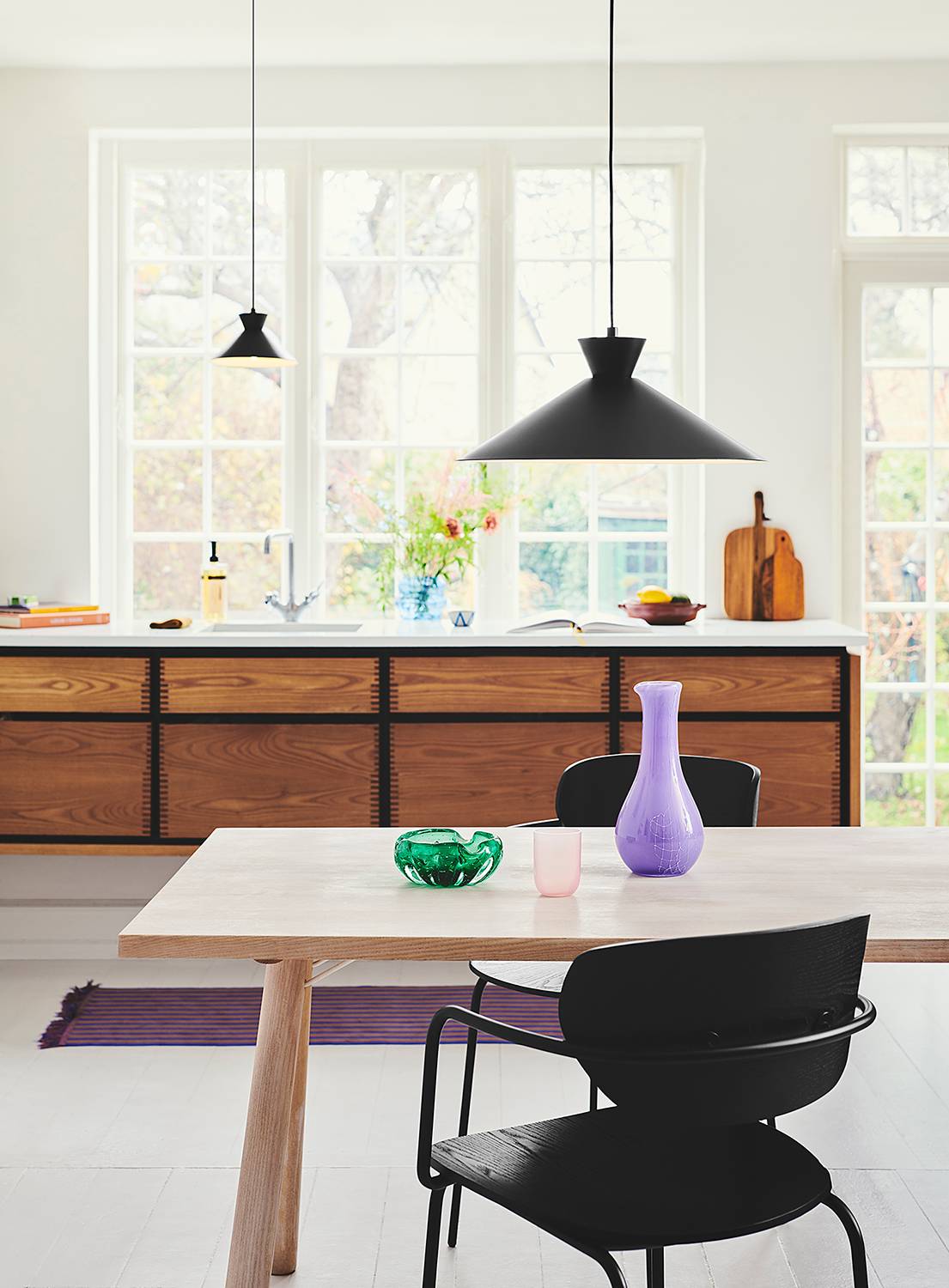 Dial Pendelleuchte 1-flammig Aluminium Schwarz 