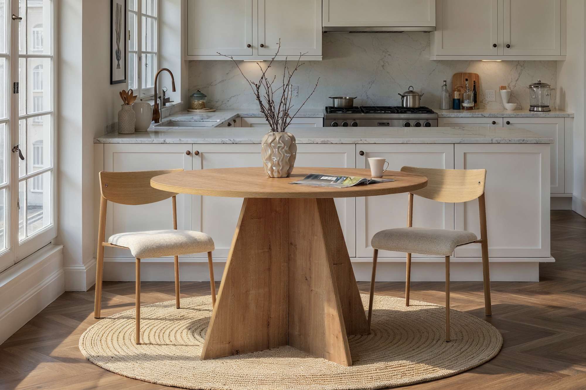 Virella Dining table Sapphire-oak Ø120 cm