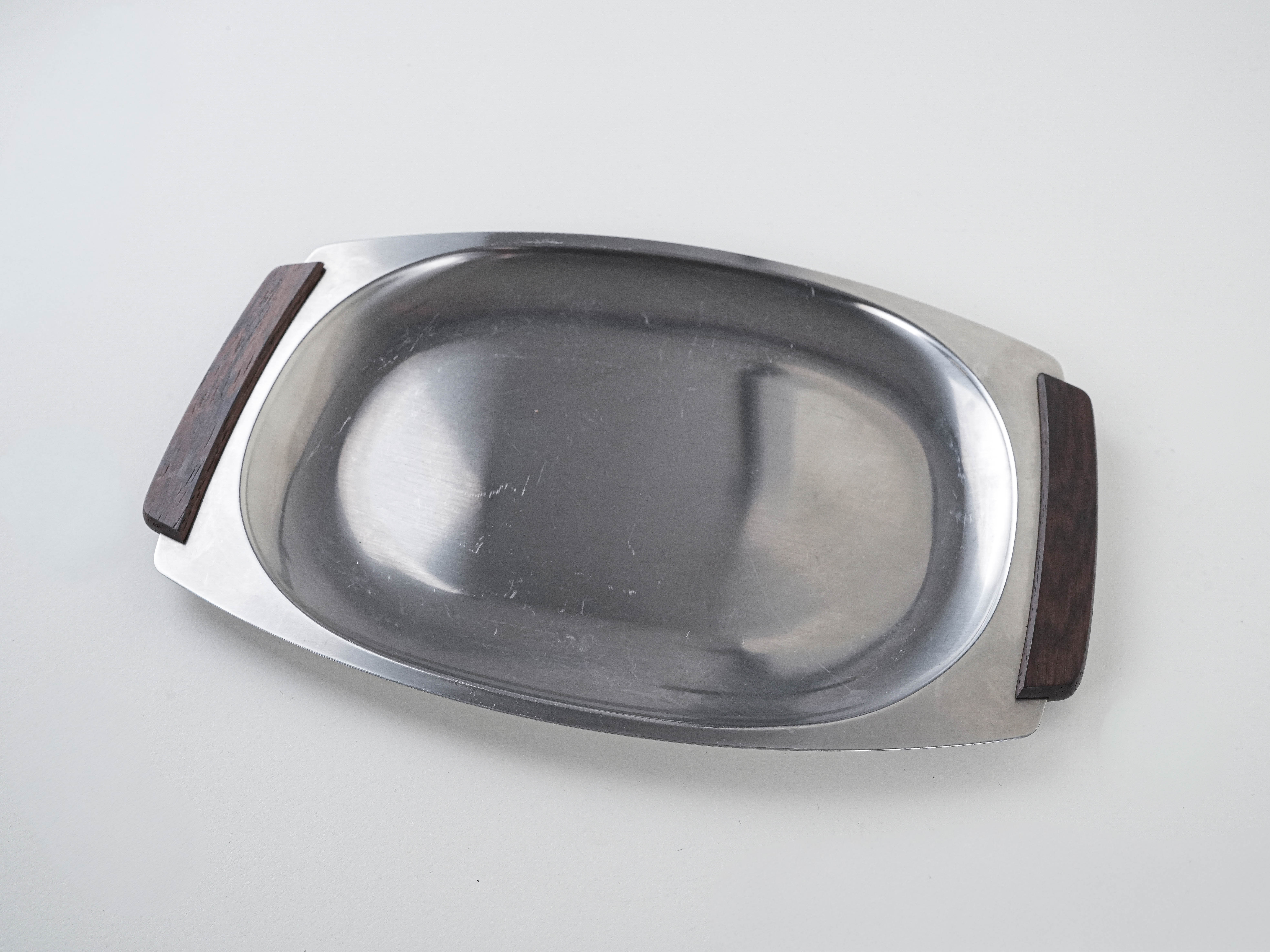 Stainless steel tray 1970s