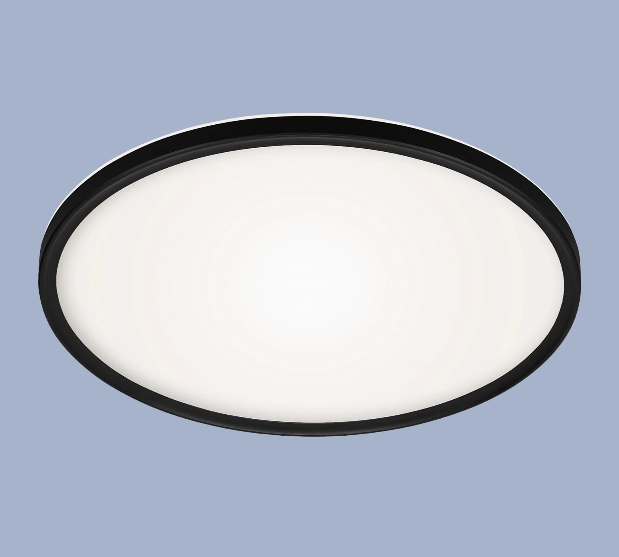 1-light LED ceiling light Plastic Black