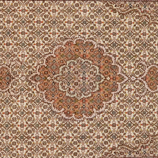 Tabriz 50M Teppich Wolle Beige Gemustert