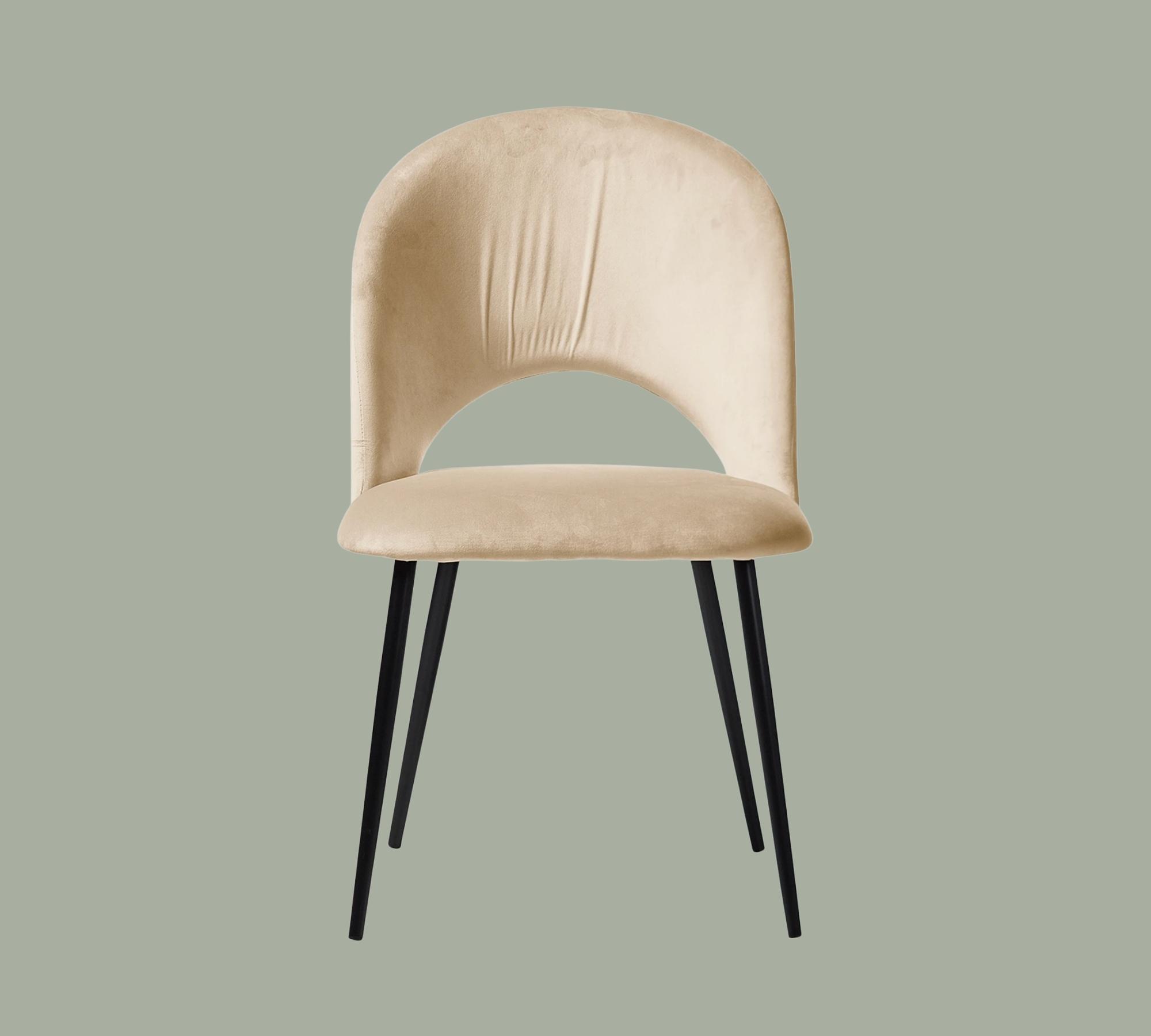 Polsterstuhl Samt Creme