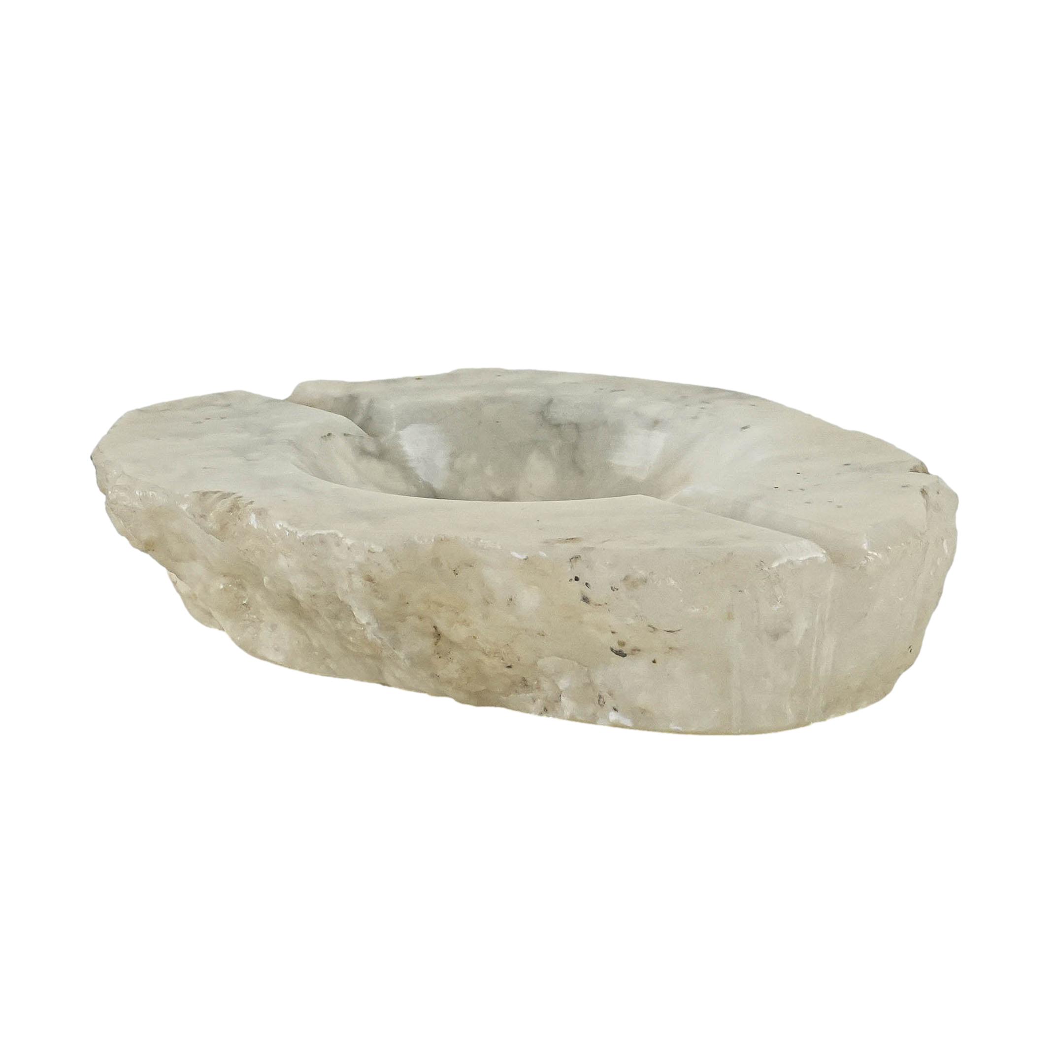 Onyx-Aschenbecher Beige 1970er Jahre