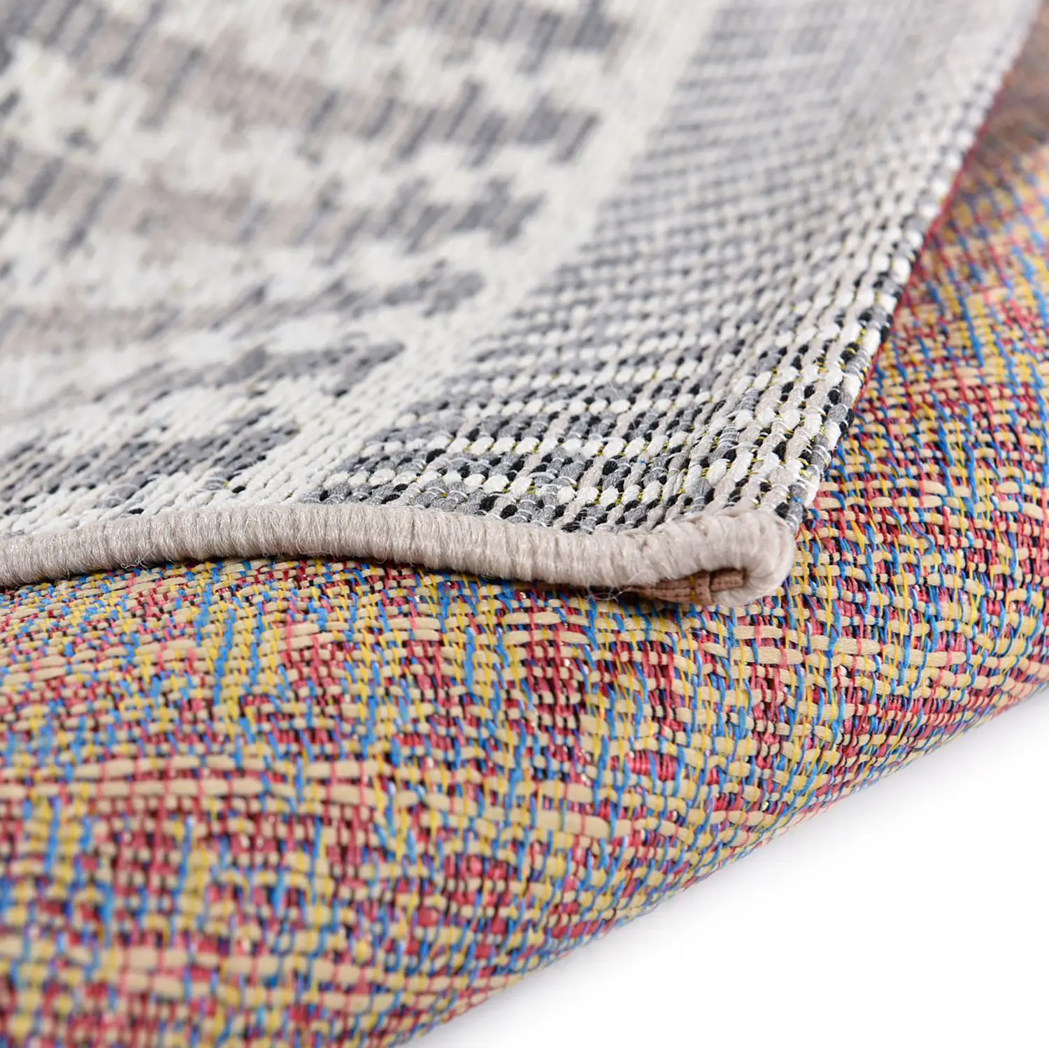 Funky Geometric Outdoorteppich Beige