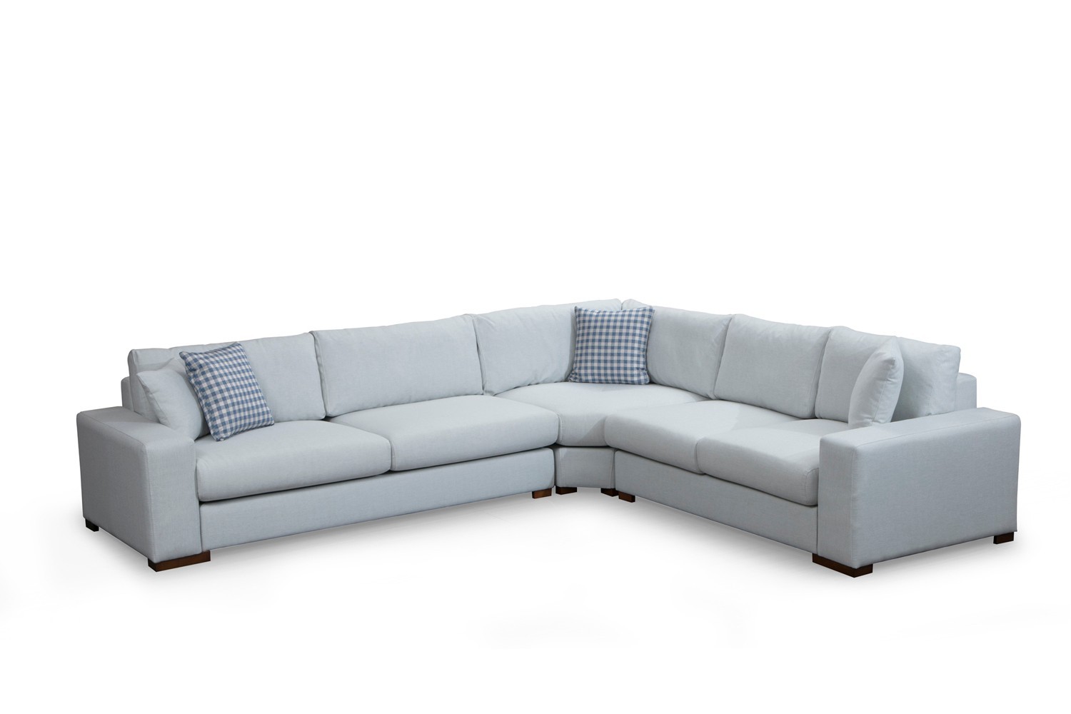 Ecksofa Textil Weiß