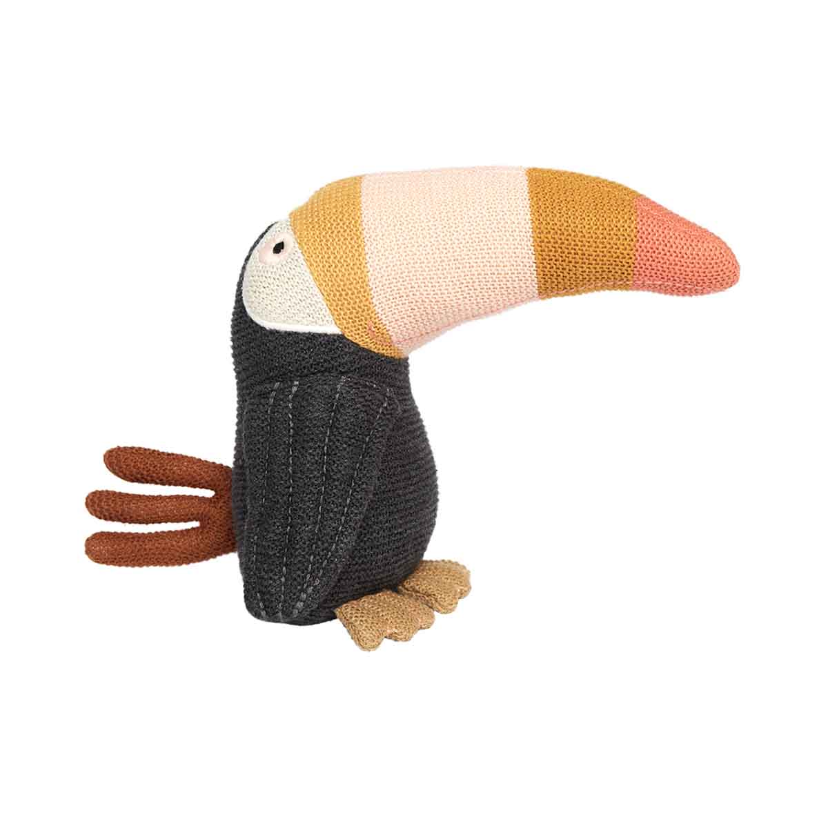 Toucan Kuscheltier Baumwolle Schwarz