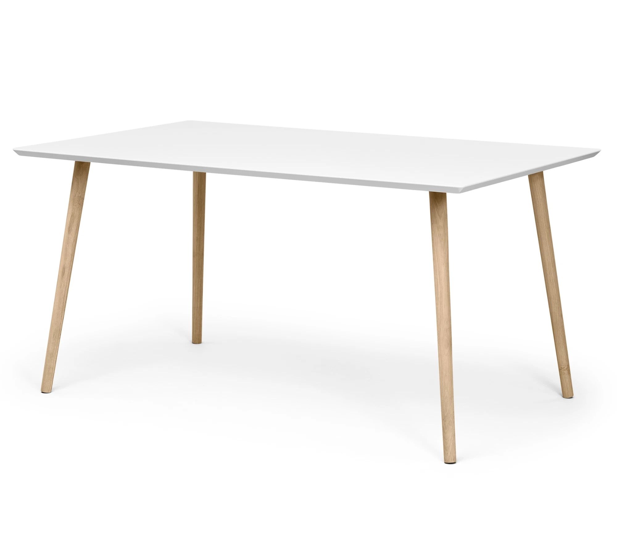 Allie Tavolo da pranzo Soap Oak Bianco 150 x 90 cm