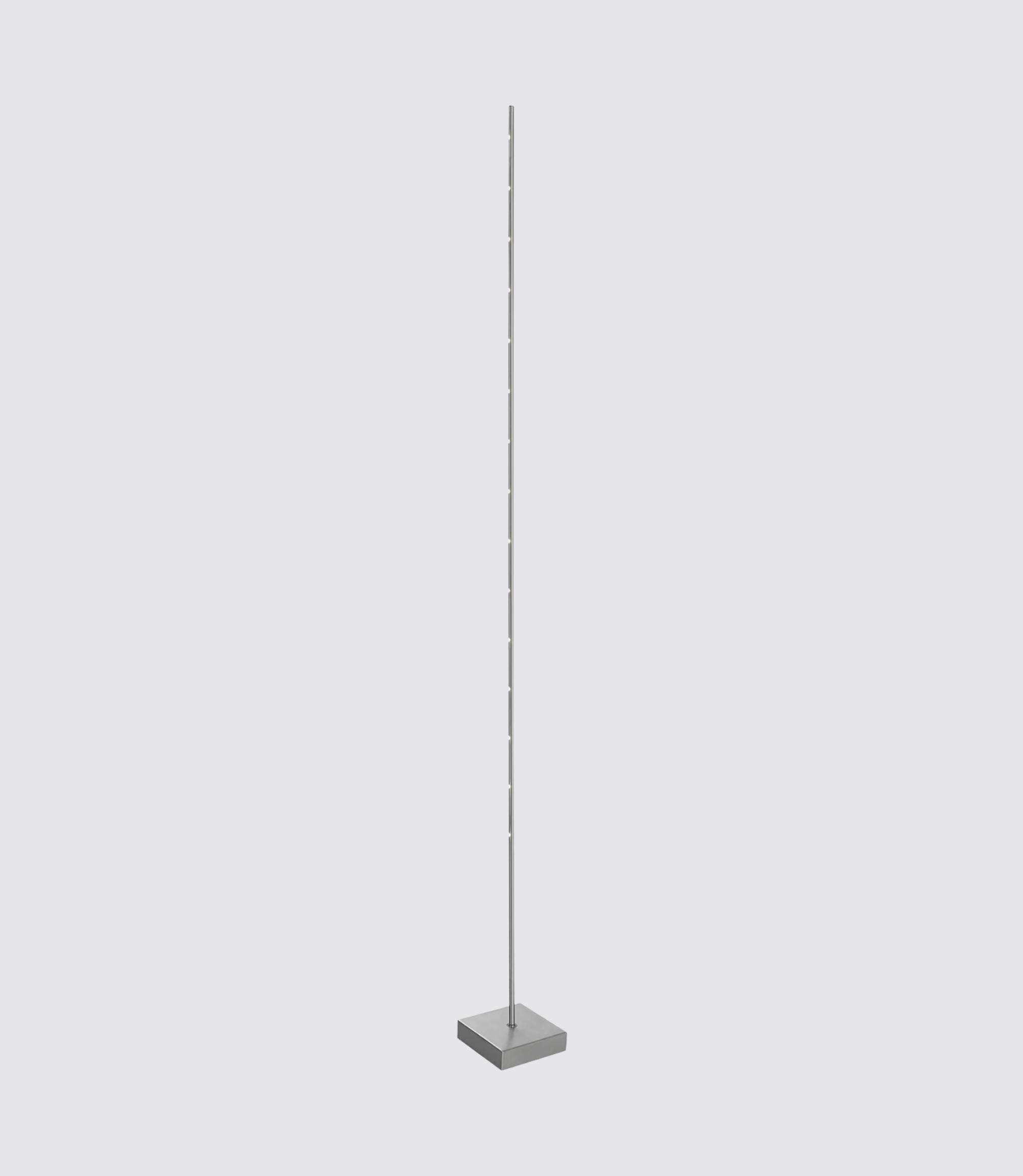 LED-Stehleuchte Metall Silber Satin