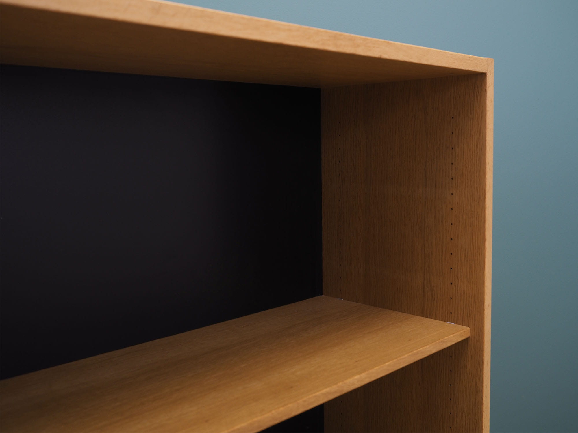 Vintage bookshelf, ash wood, brown, 1970s