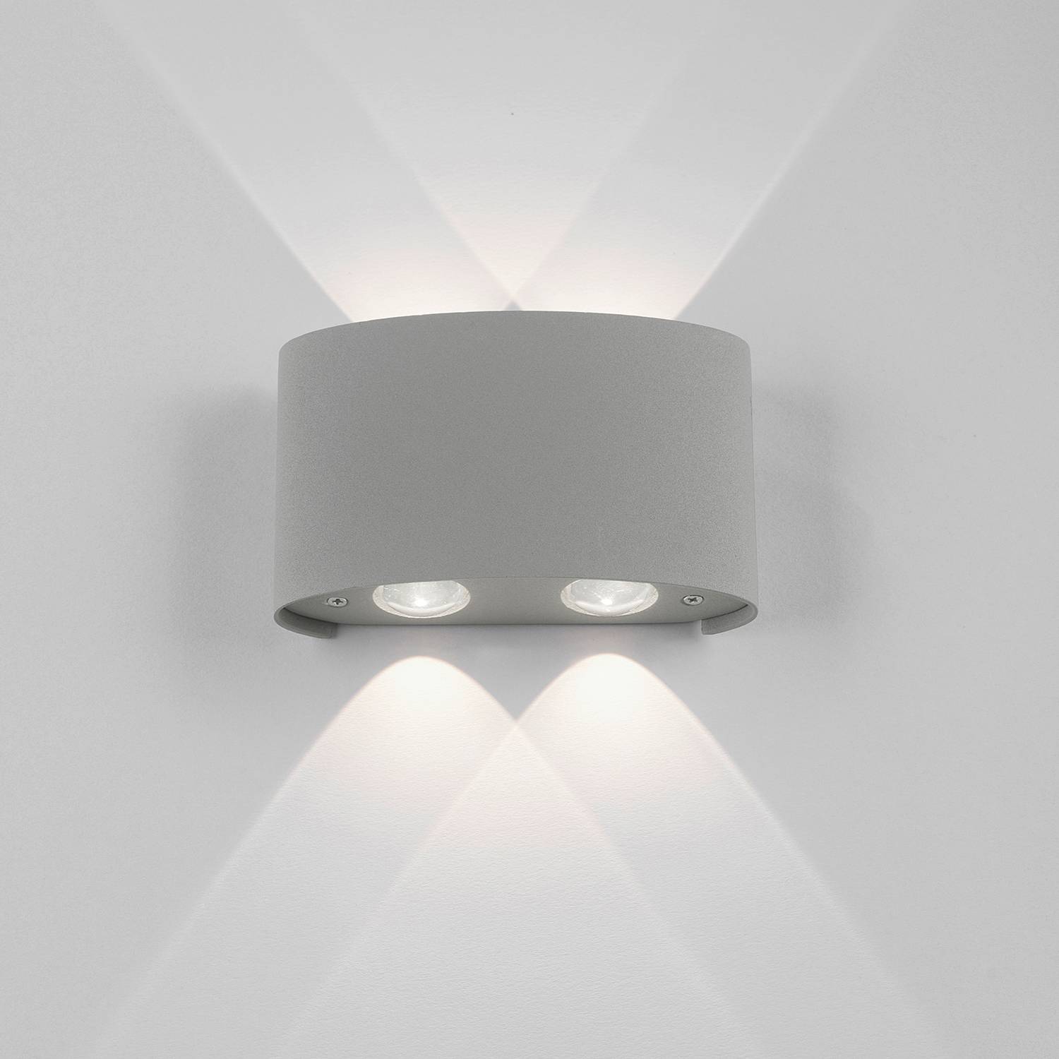 LED-Wandleuchte Carlo II Aluminium Flammenanzahl: 4
