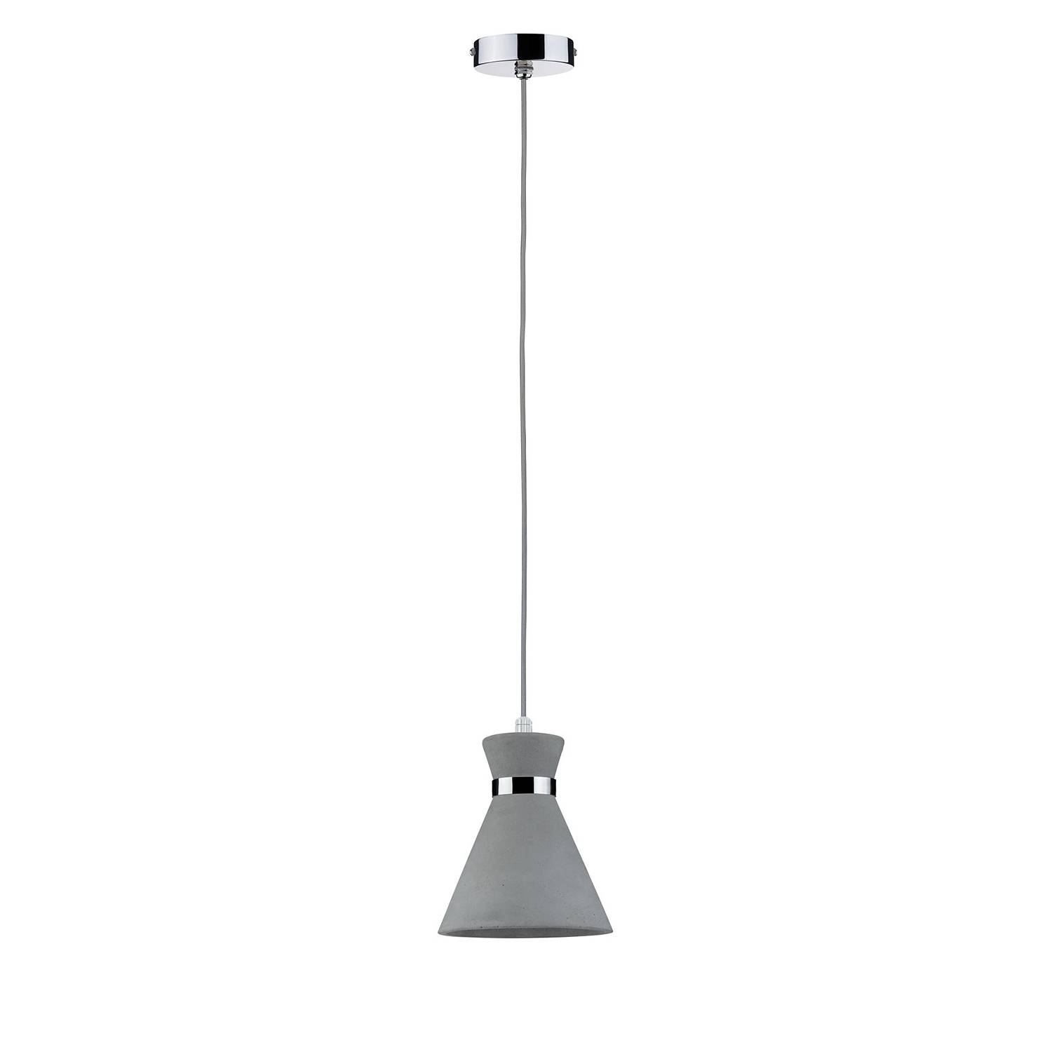 Brooloo Pendelleuchte Beton Chrom 1-flammig